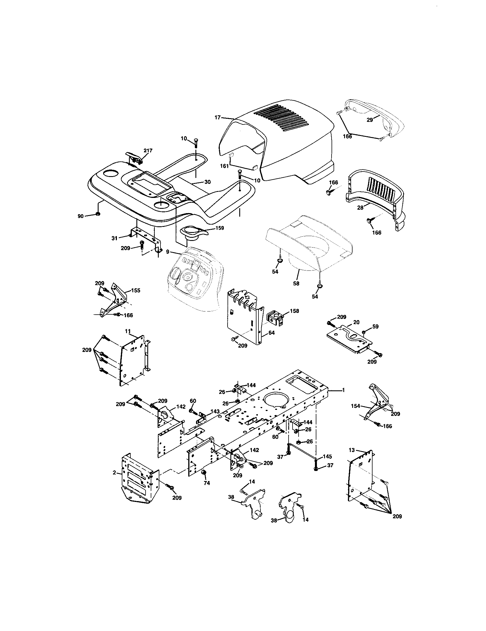 Craftsman 917273661 chassis and enclosures diagram