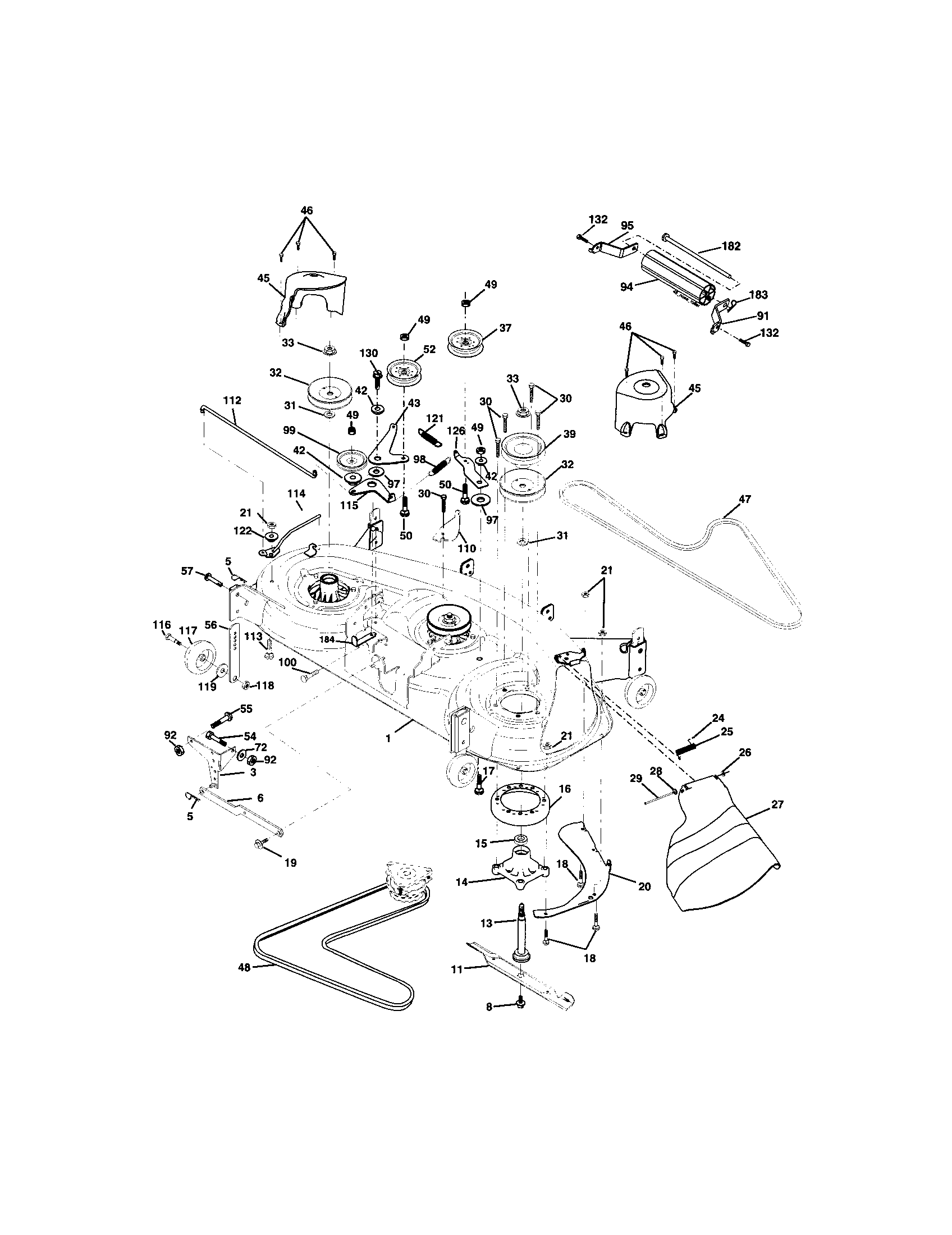 Craftsman 917273661 mower deck diagram