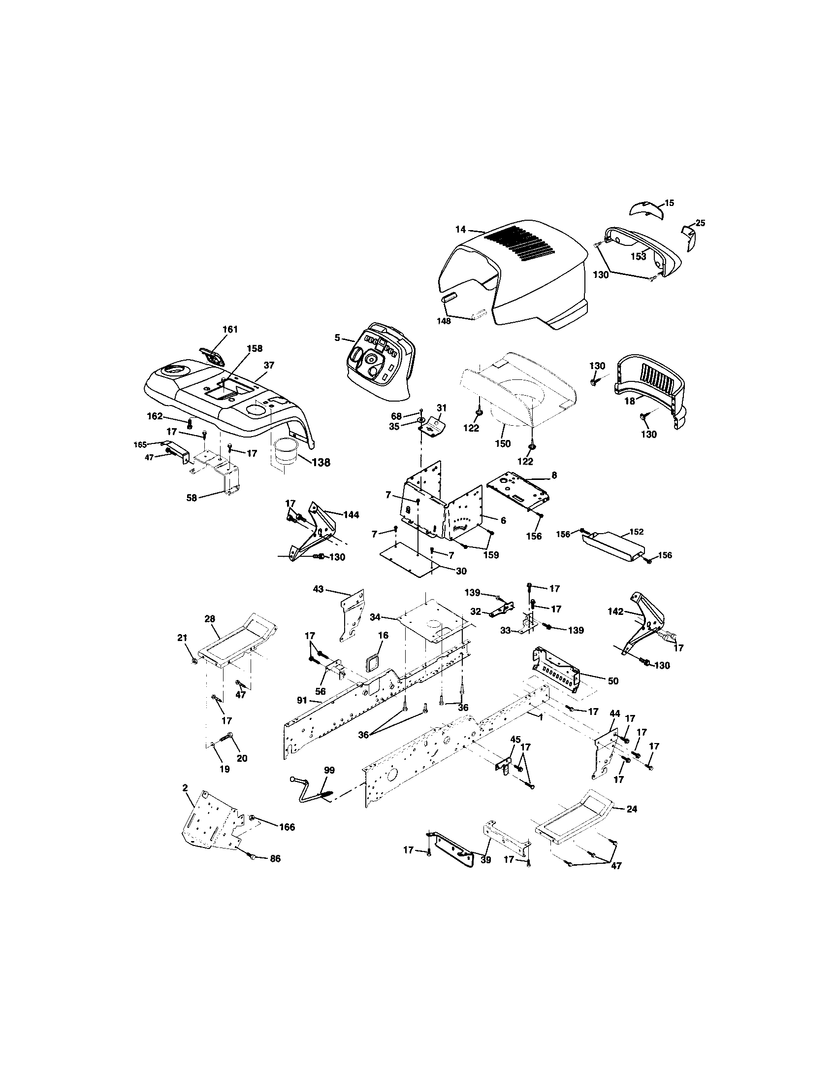Craftsman 917275286 chassis and enclosures diagram