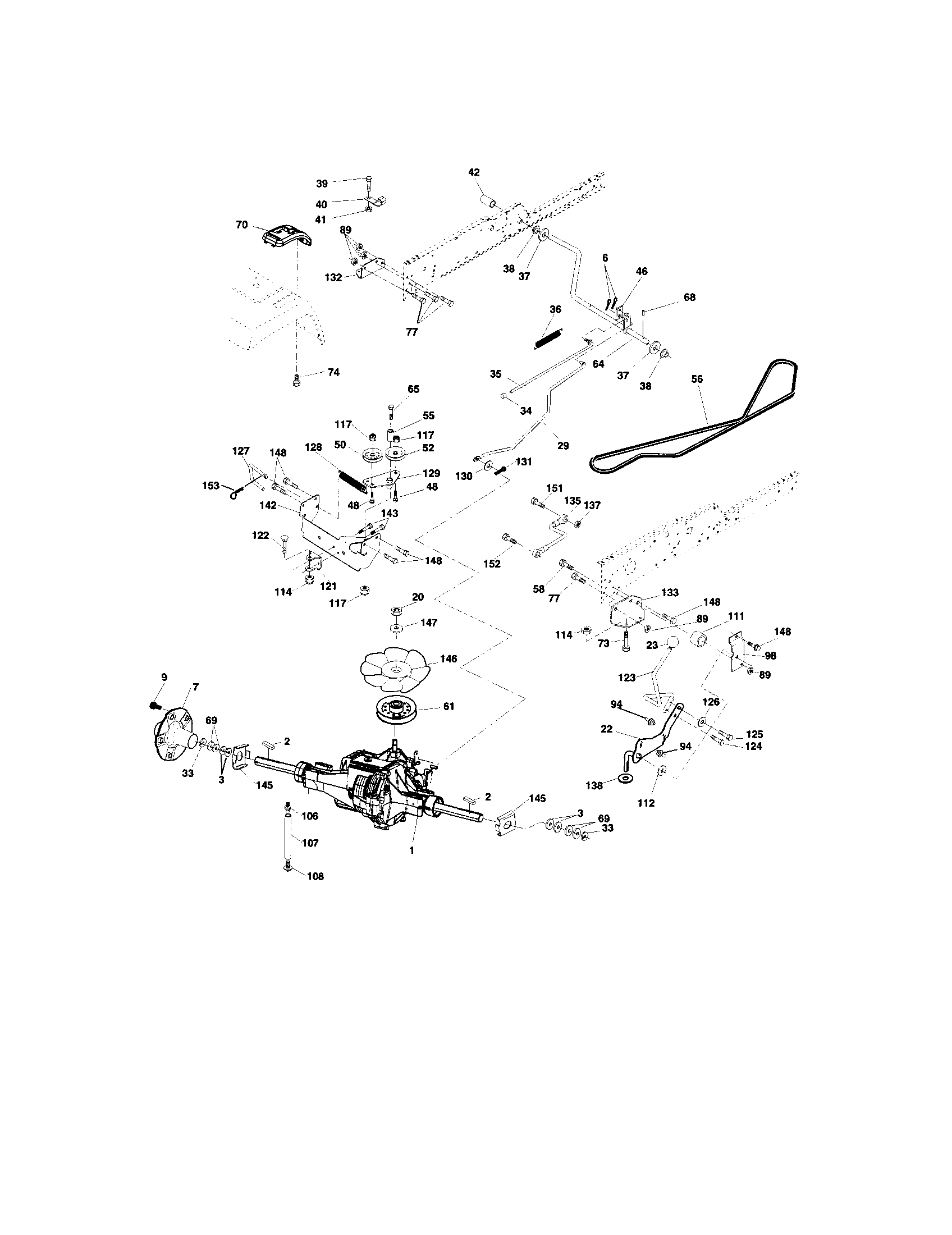Craftsman 917275286 ground drive diagram