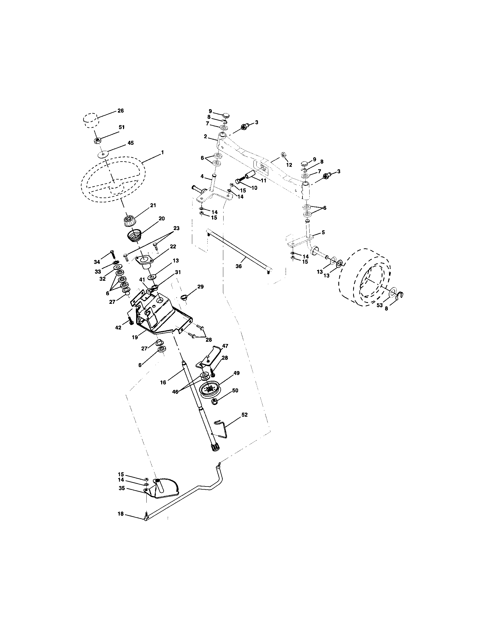 Craftsman 917275286 steering diagram