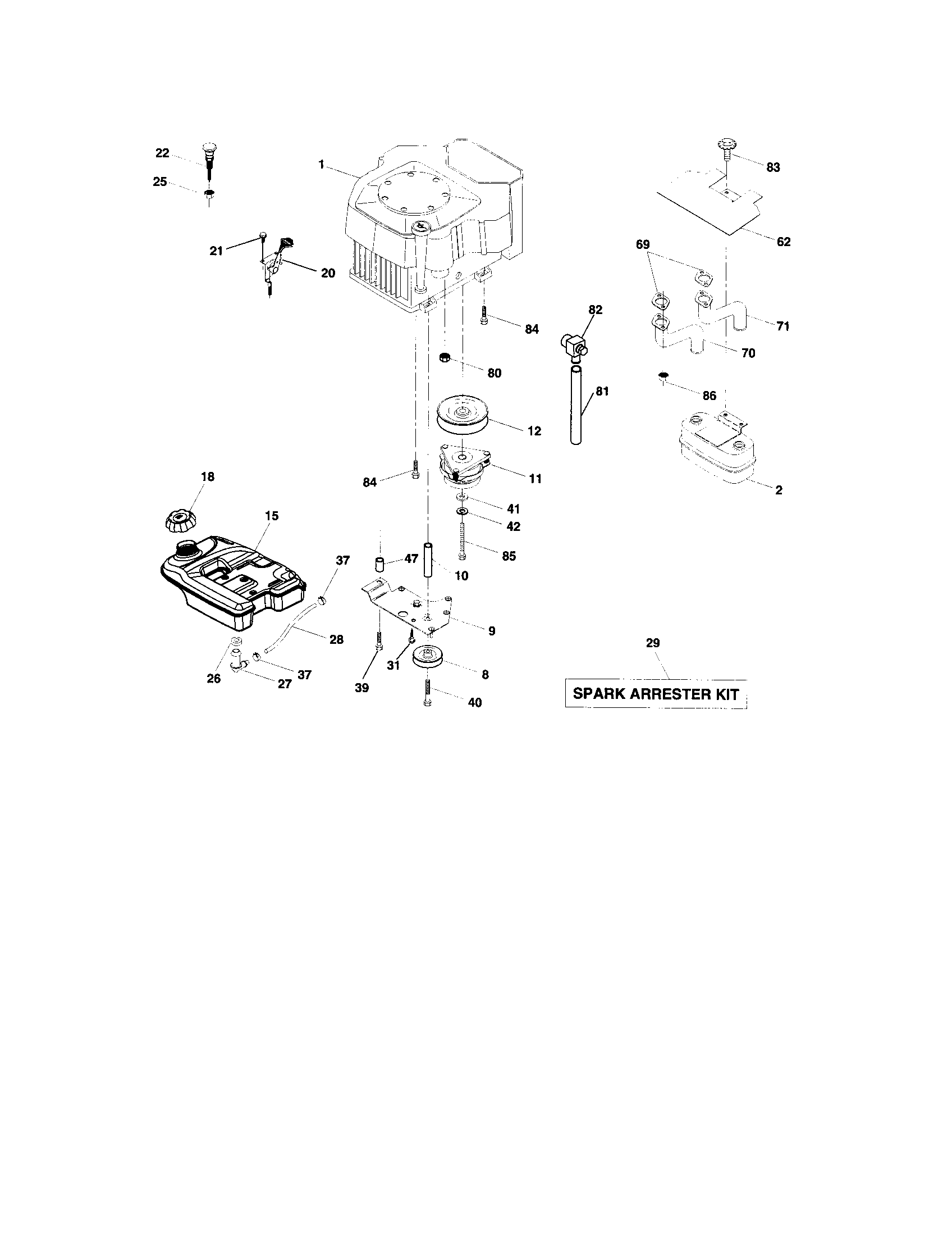 Craftsman 917275286 engine diagram