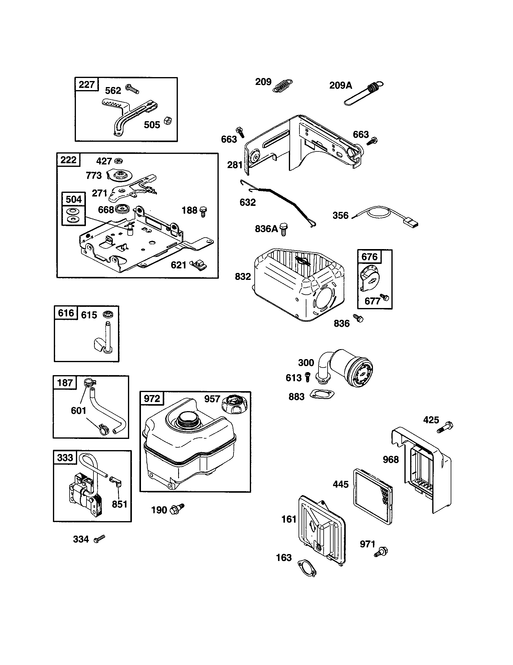 Craftsman 917291491 fuel tank/muffler/guard diagram