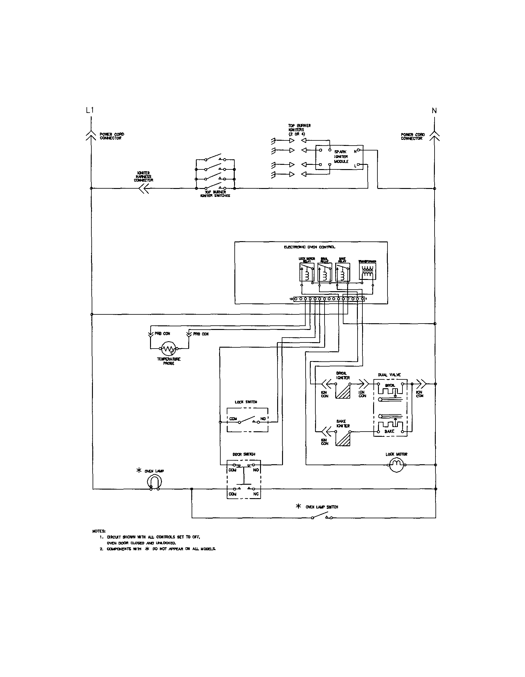 Frigidaire FGF366CCC wiring schematic diagram