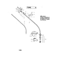 Weed Eater TE400LE TYPE 4 driveshaft/shield/handle diagram