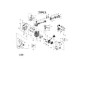 Weed Eater FEATHERLITE PLUS LE TYPE 2 crankcase/crankshaft/fan housing diagram
