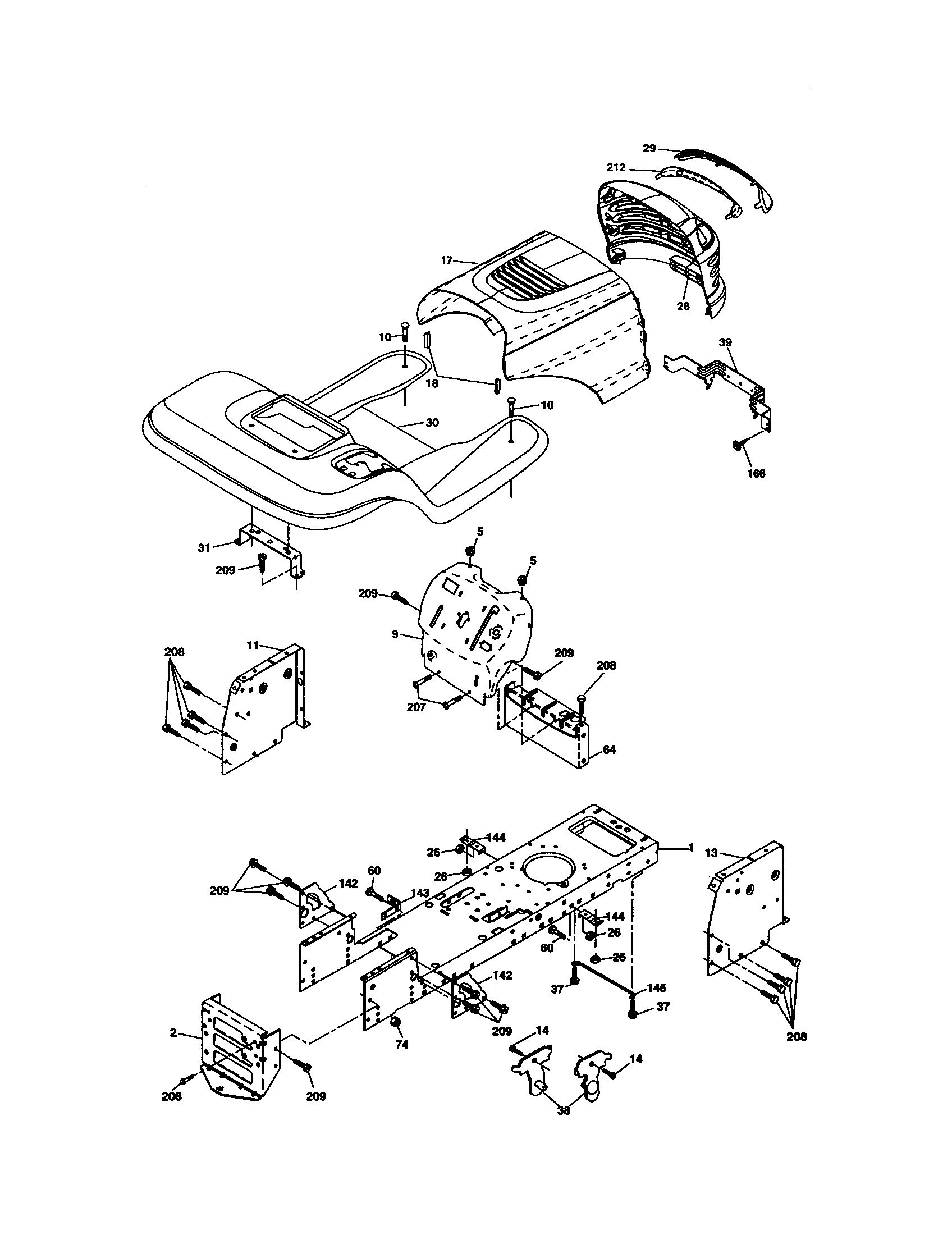 Craftsman 917277420 chassis and enclosures diagram