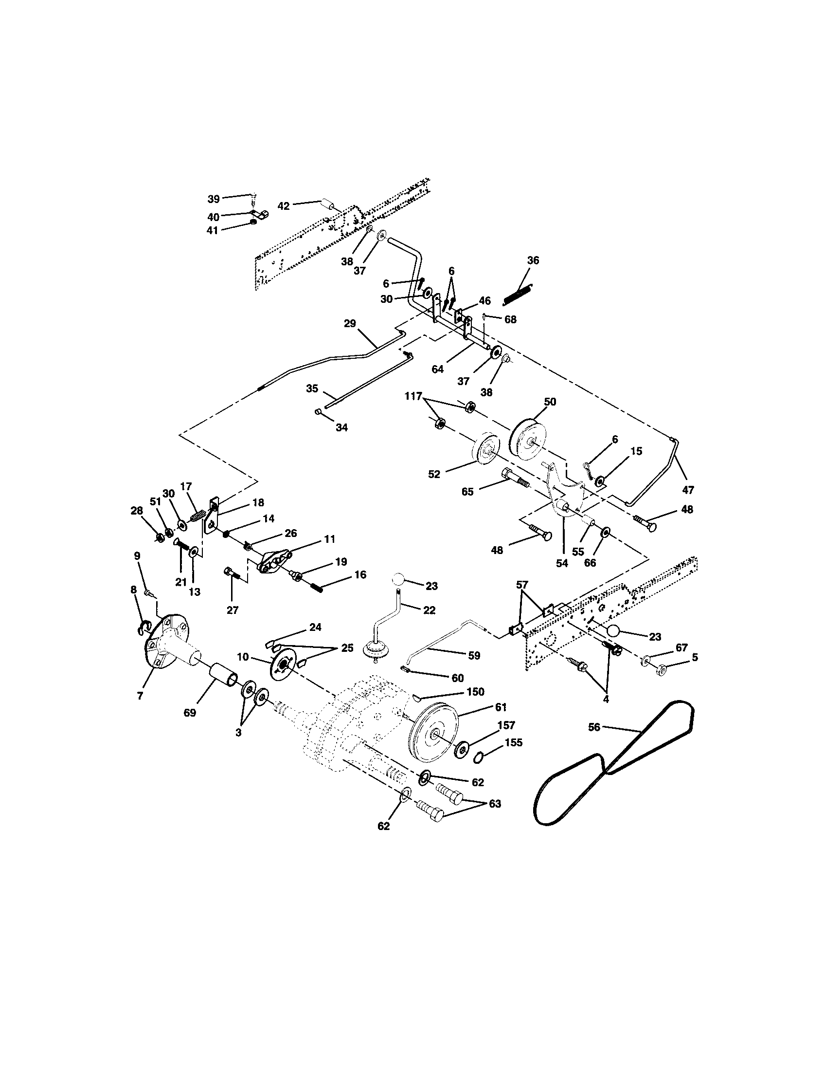 Craftsman 917276090 ground drive diagram