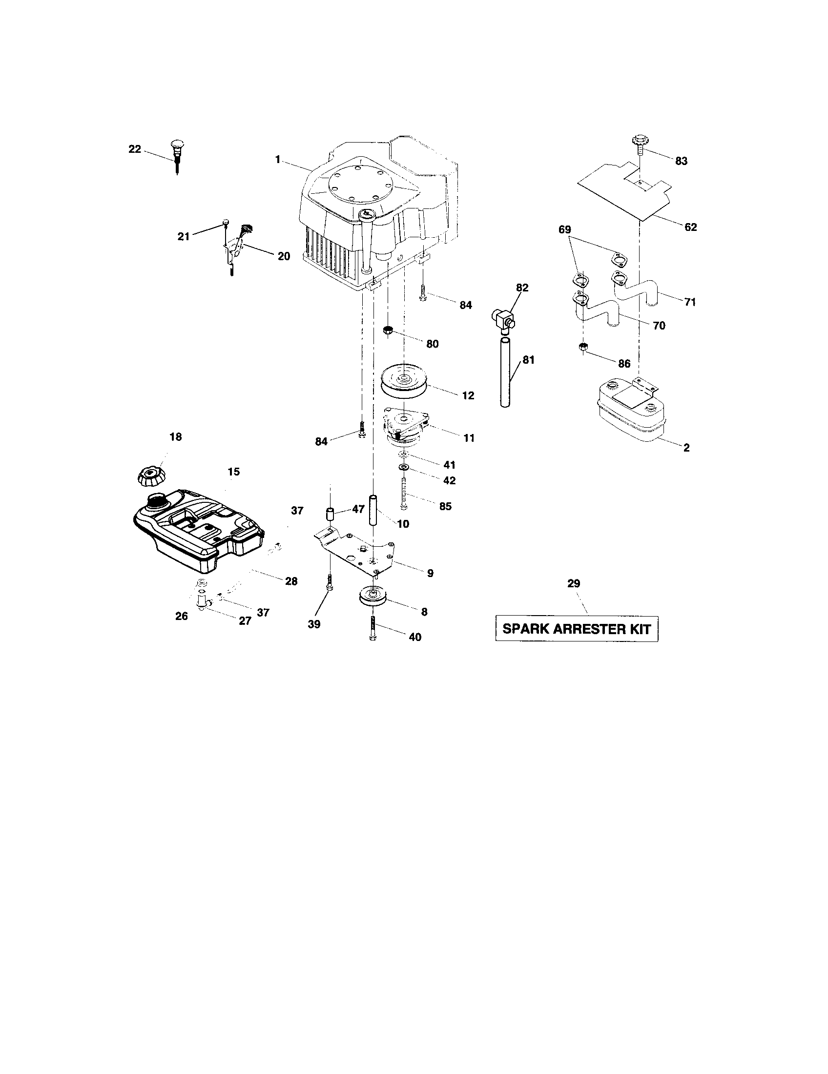 Craftsman 917276090 engine diagram