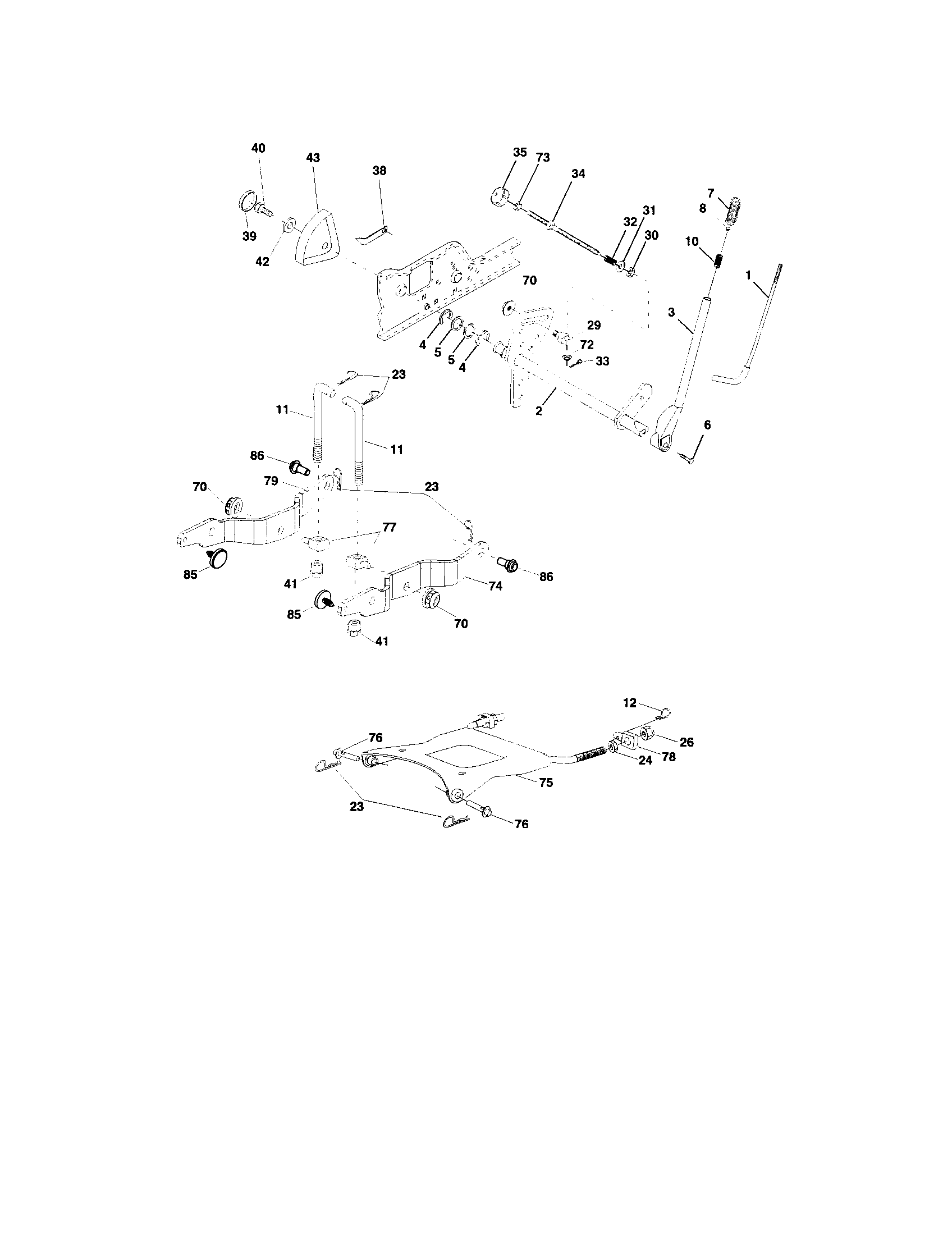 Craftsman 917276090 lift assembly diagram
