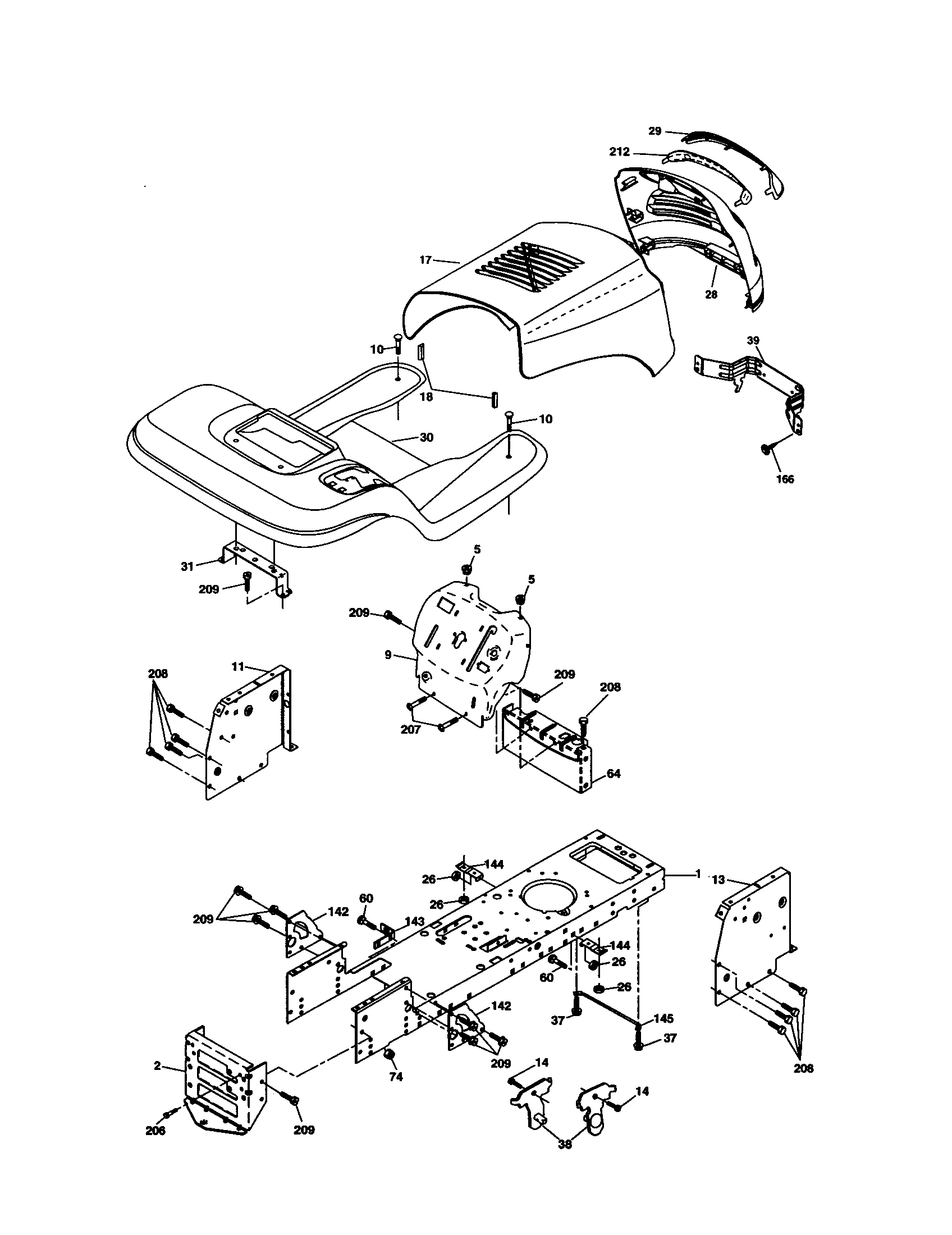 Craftsman 917277320 chassis and enclosures diagram