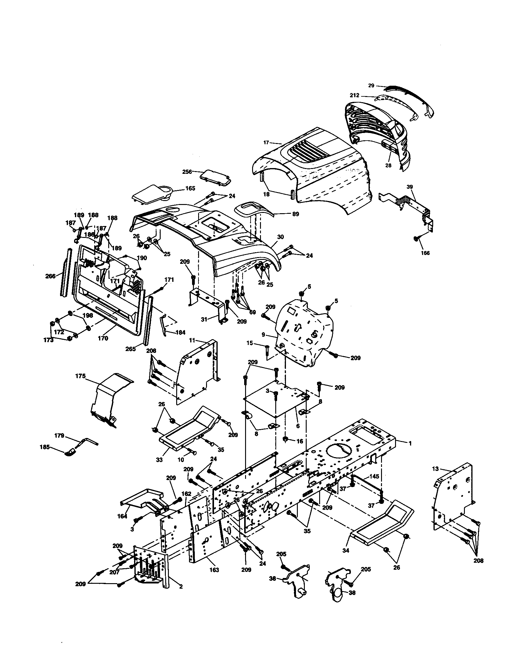 Craftsman 917277180 chassis and enclosures diagram