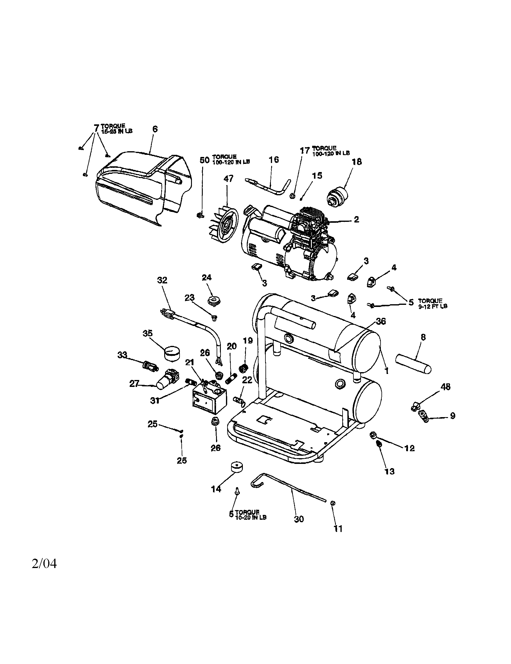 Porter Cable CPLDC2541S tank/fan/pump diagram