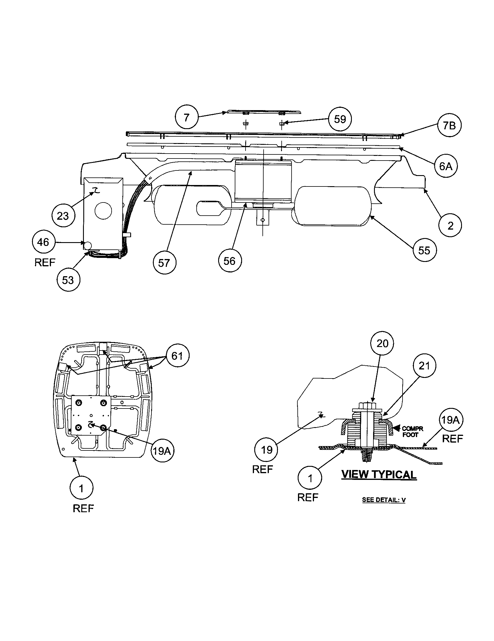 Carrier 38TDB037300 base pan/motor/fan blade diagram