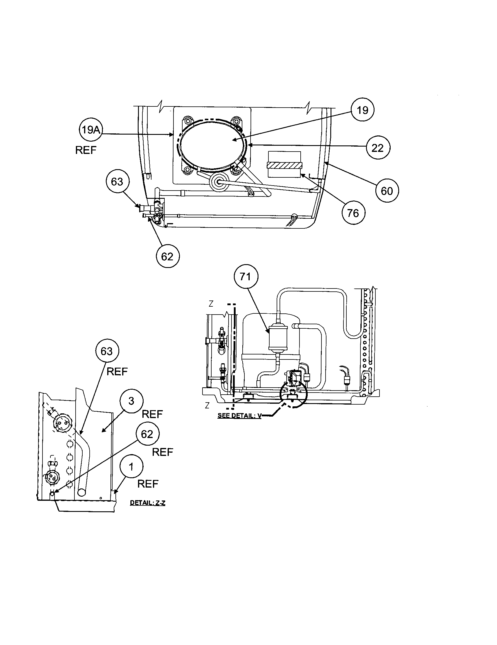 Carrier 38TDB037300 compressor/condenser coil diagram