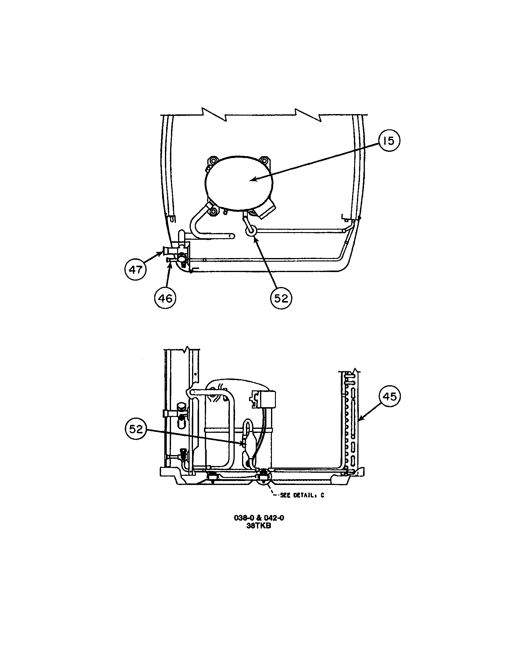 Carrier 38TKB048 SERIES370 compressor/condenser coil diagram