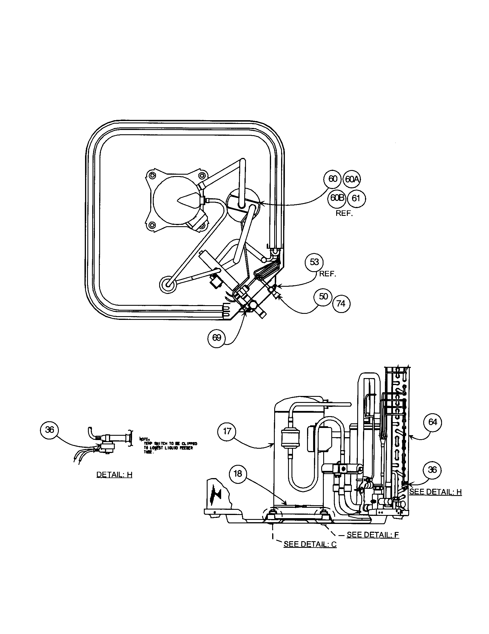 Carrier 38BYG042 SERIES300 compressor/condenser coil diagram
