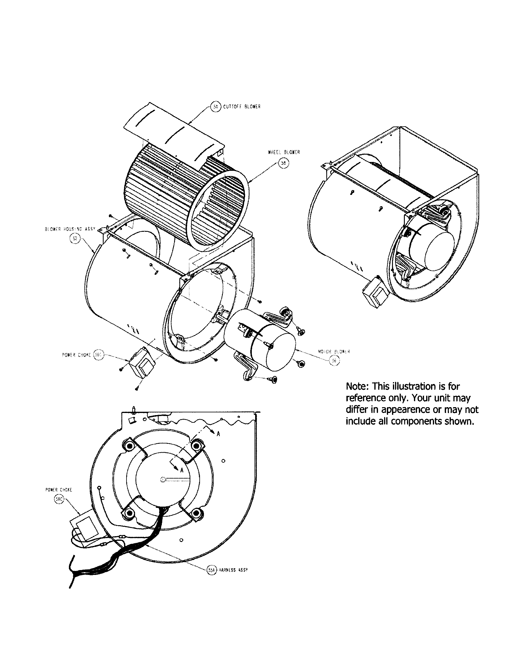 Carrier 58CTA07010008 blower assembly diagram
