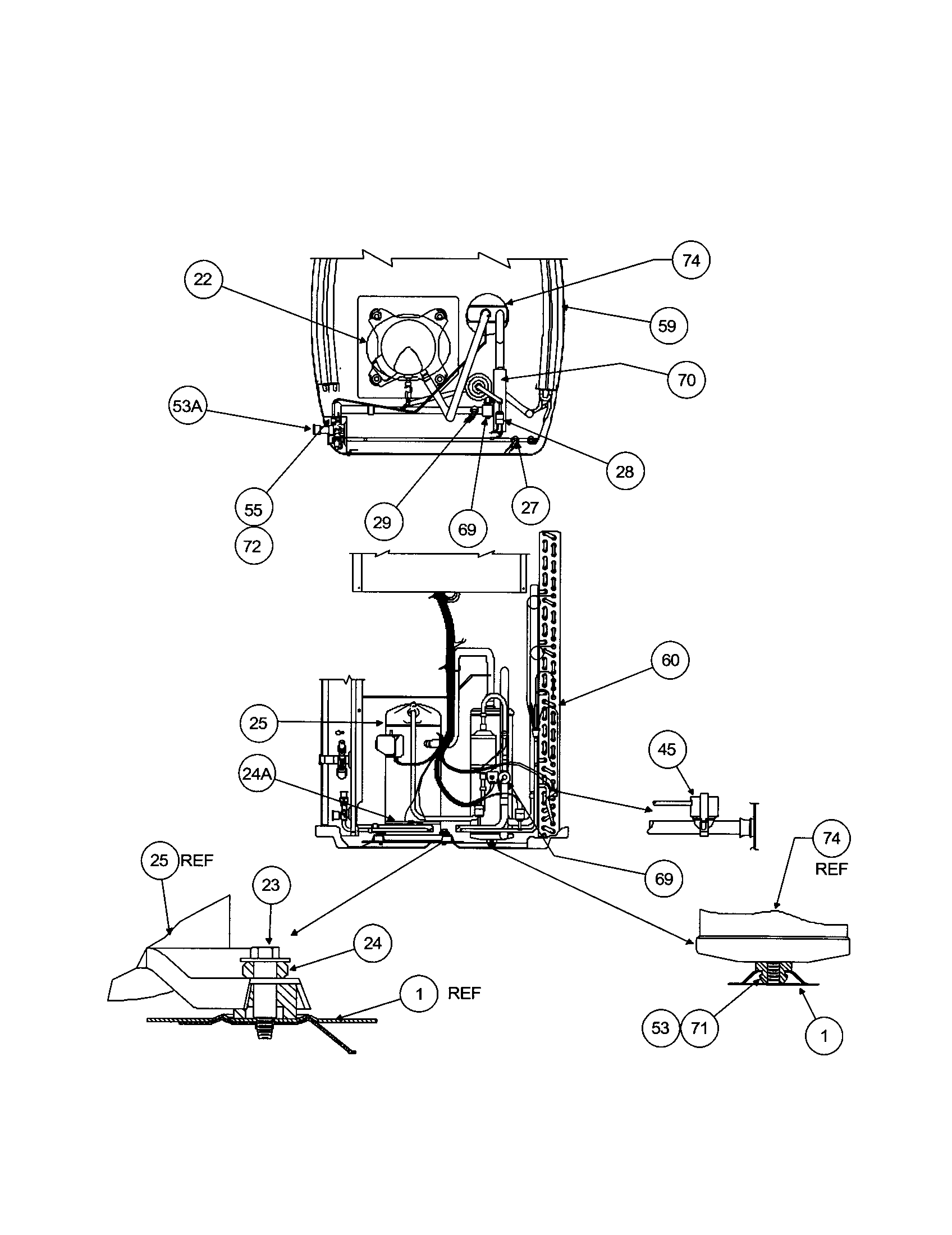 Carrier 38YXA036 SERIES330 condenser/compressor diagram