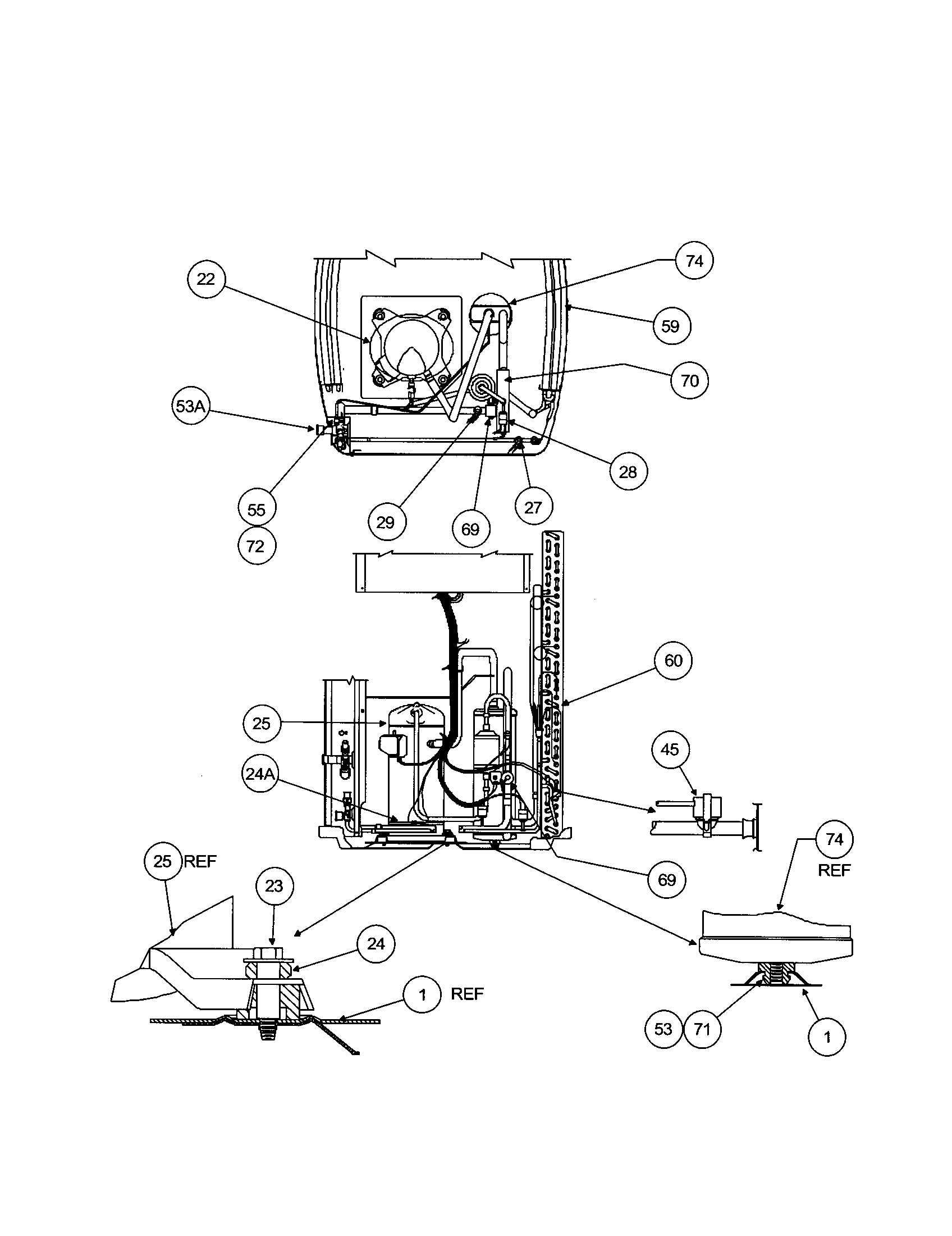 Carrier 38YXA024 SERIES330 compressor / condenser diagram