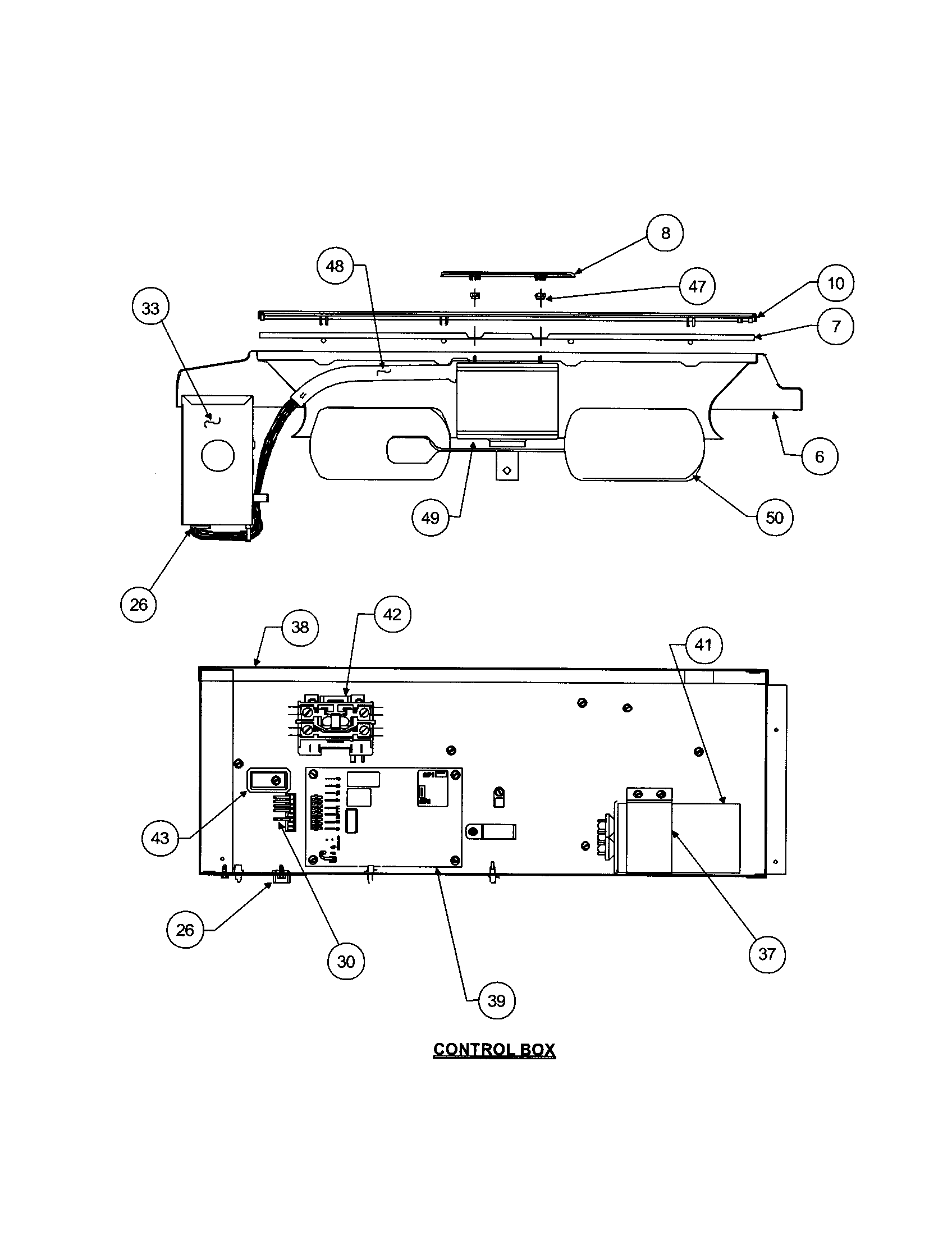Carrier 38YXA024 SERIES330 control box / fan blade diagram