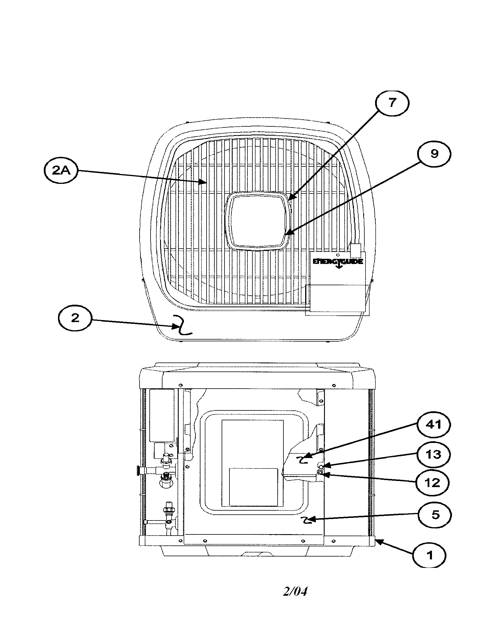 Carrier 38TXA024 SERIES330 inlet grille/top cover diagram