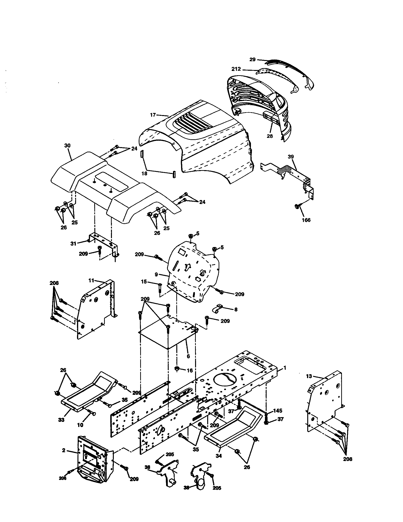 Craftsman 917277152 chassis and enclosures diagram