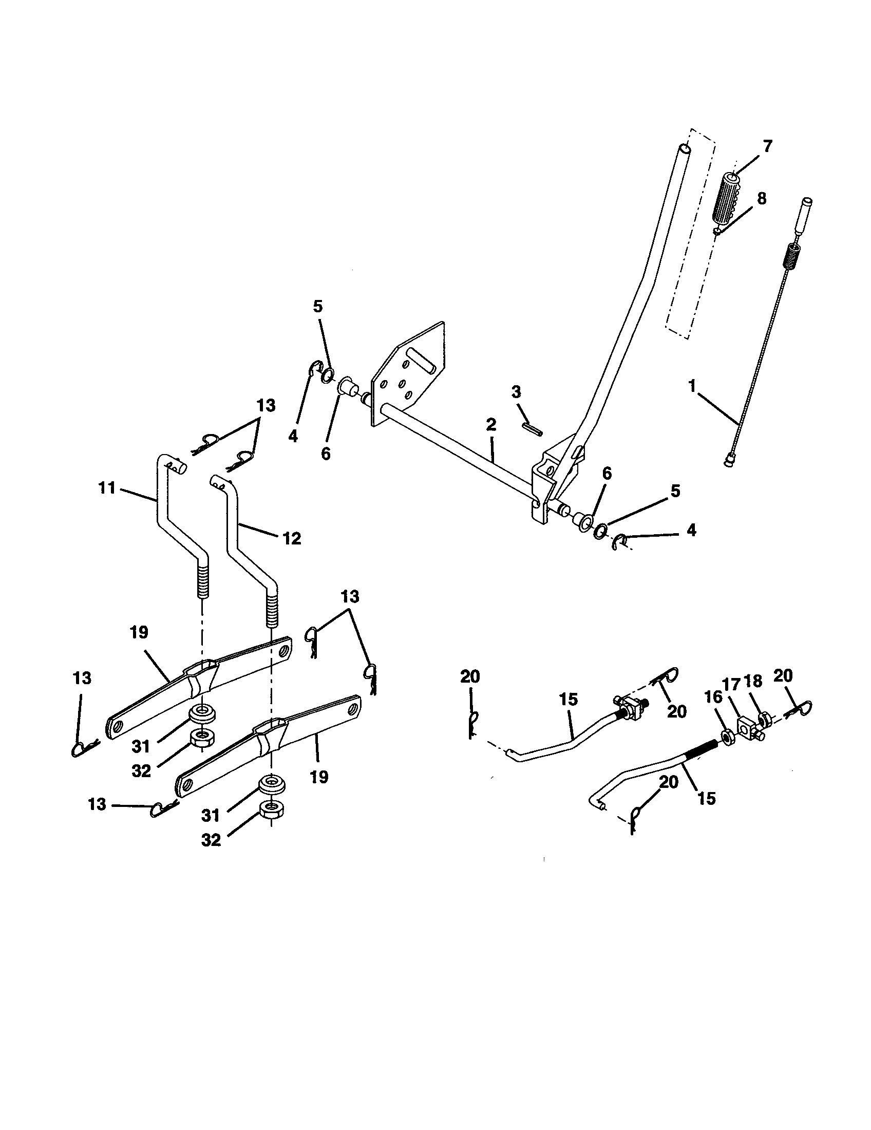 Craftsman 917277152 mower lift diagram