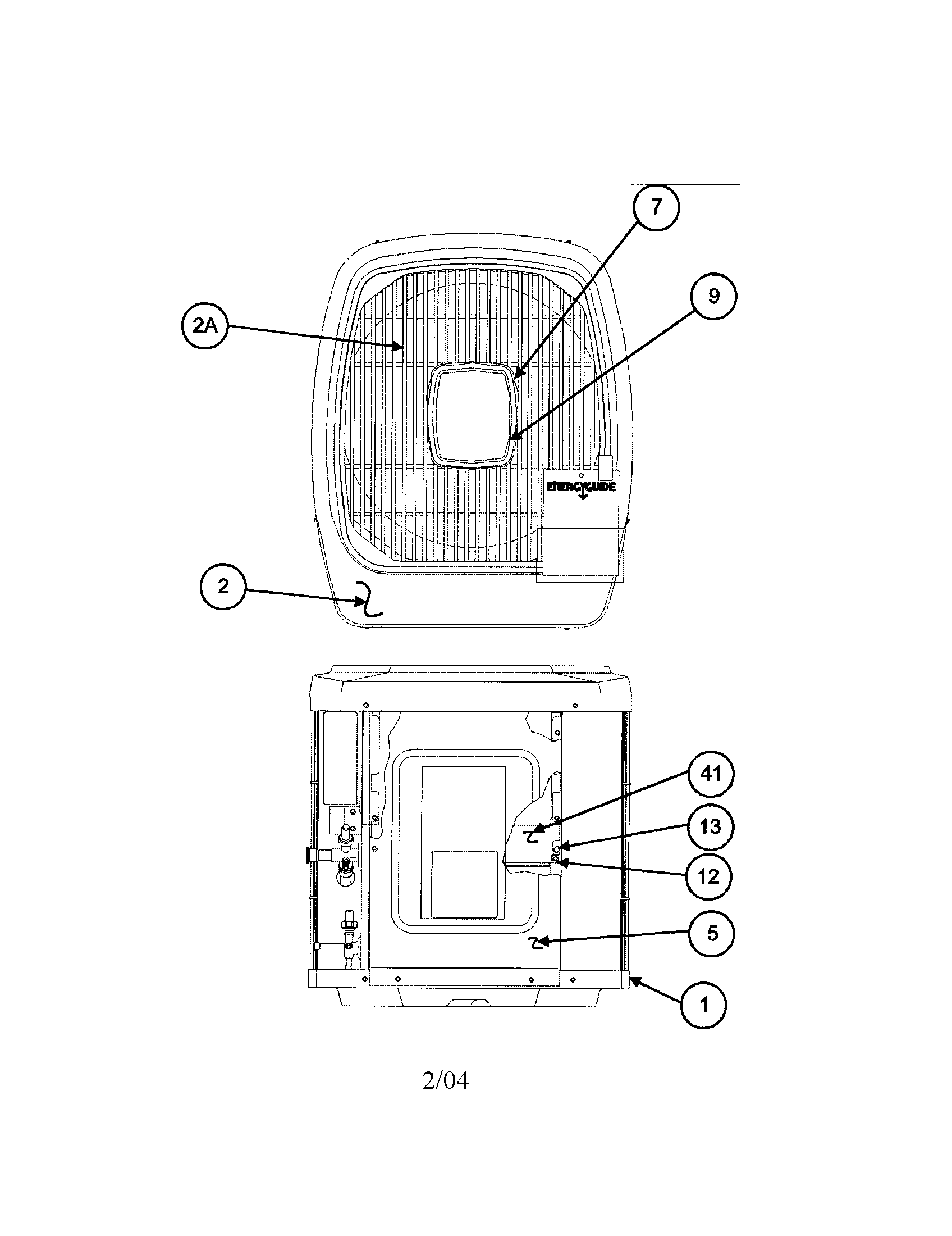 Carrier 38TXA060 SERIES340 outlet grille / top cover diagram