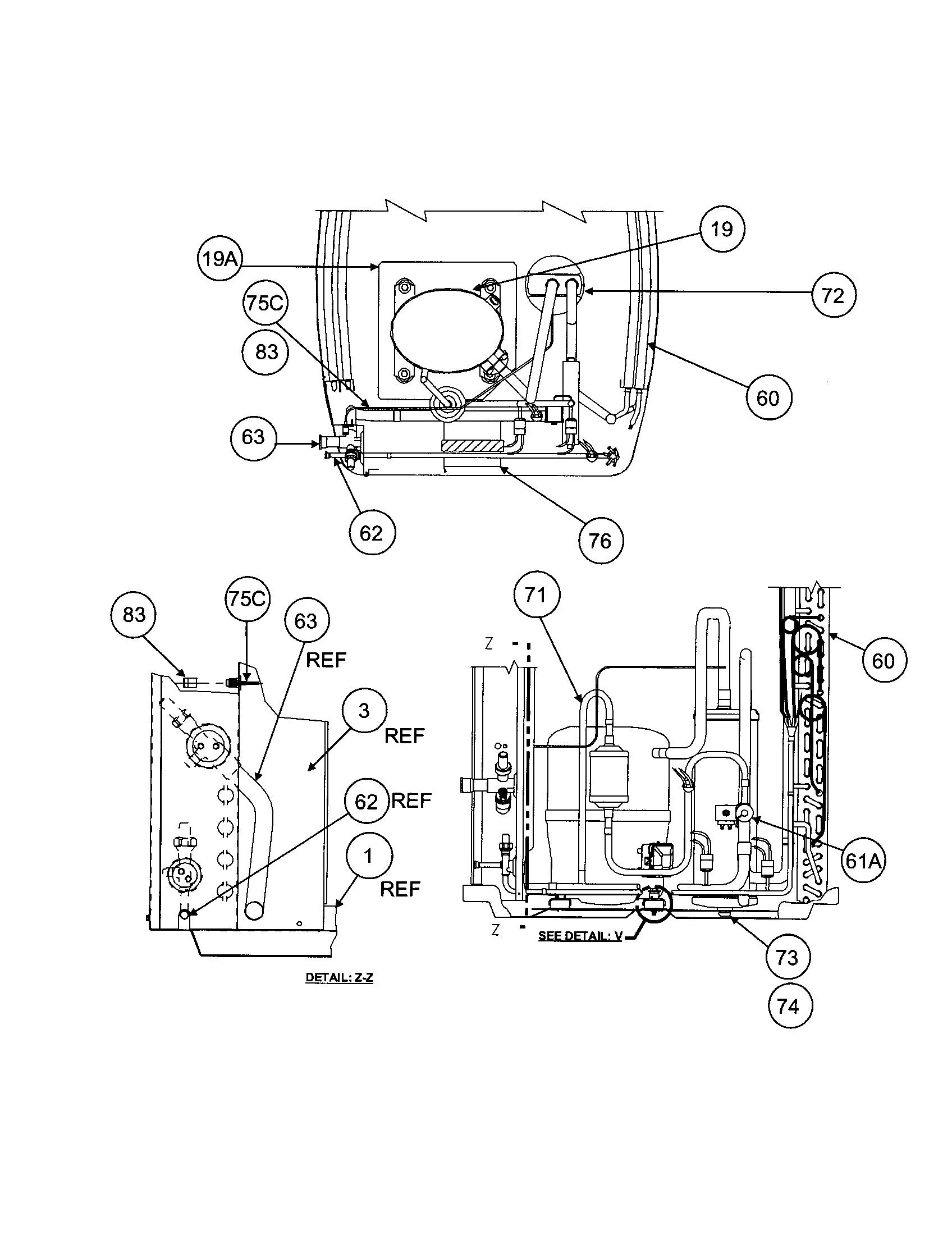 Carrier 38YDB037 SERIES310 compressor / condenser diagram