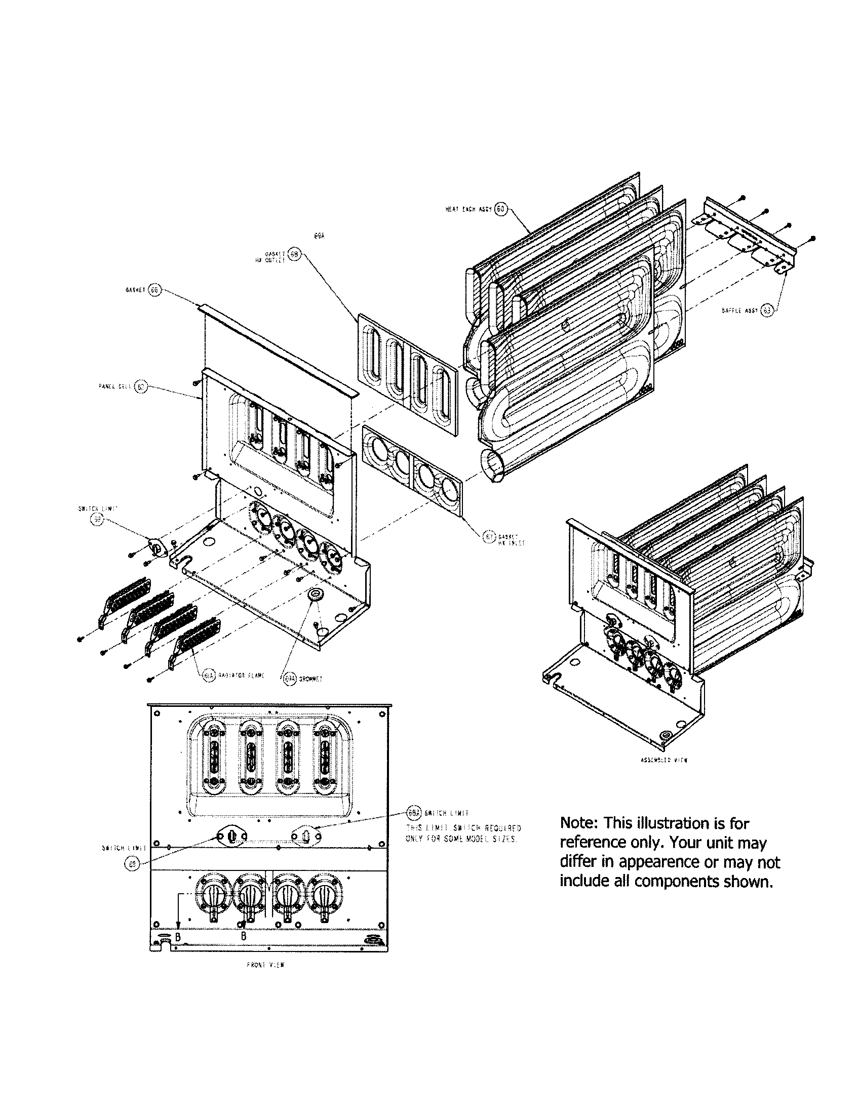 Carrier 58CTA09010014 hx and panel assemblies diagram