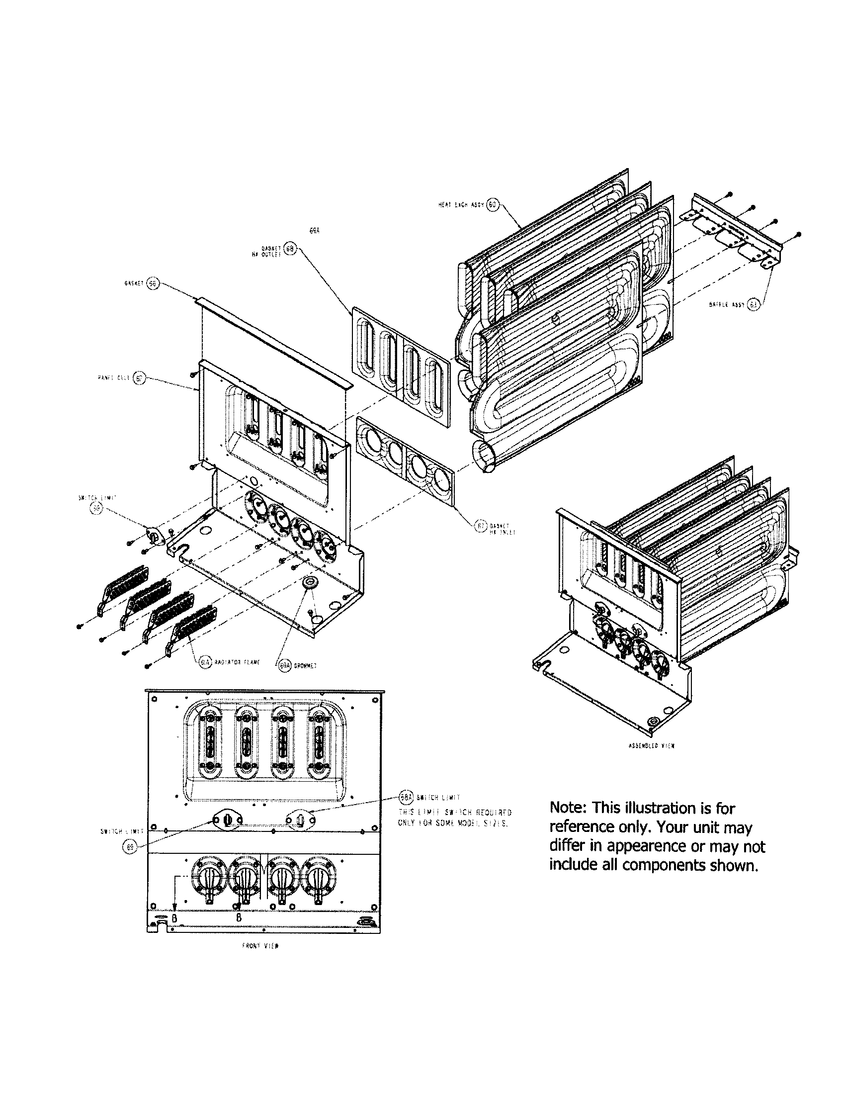 Carrier 58CTX11010022 hx and panel assembly diagram
