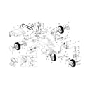 Craftsman 917374801 wheels/tires/belt/drive cover diagram