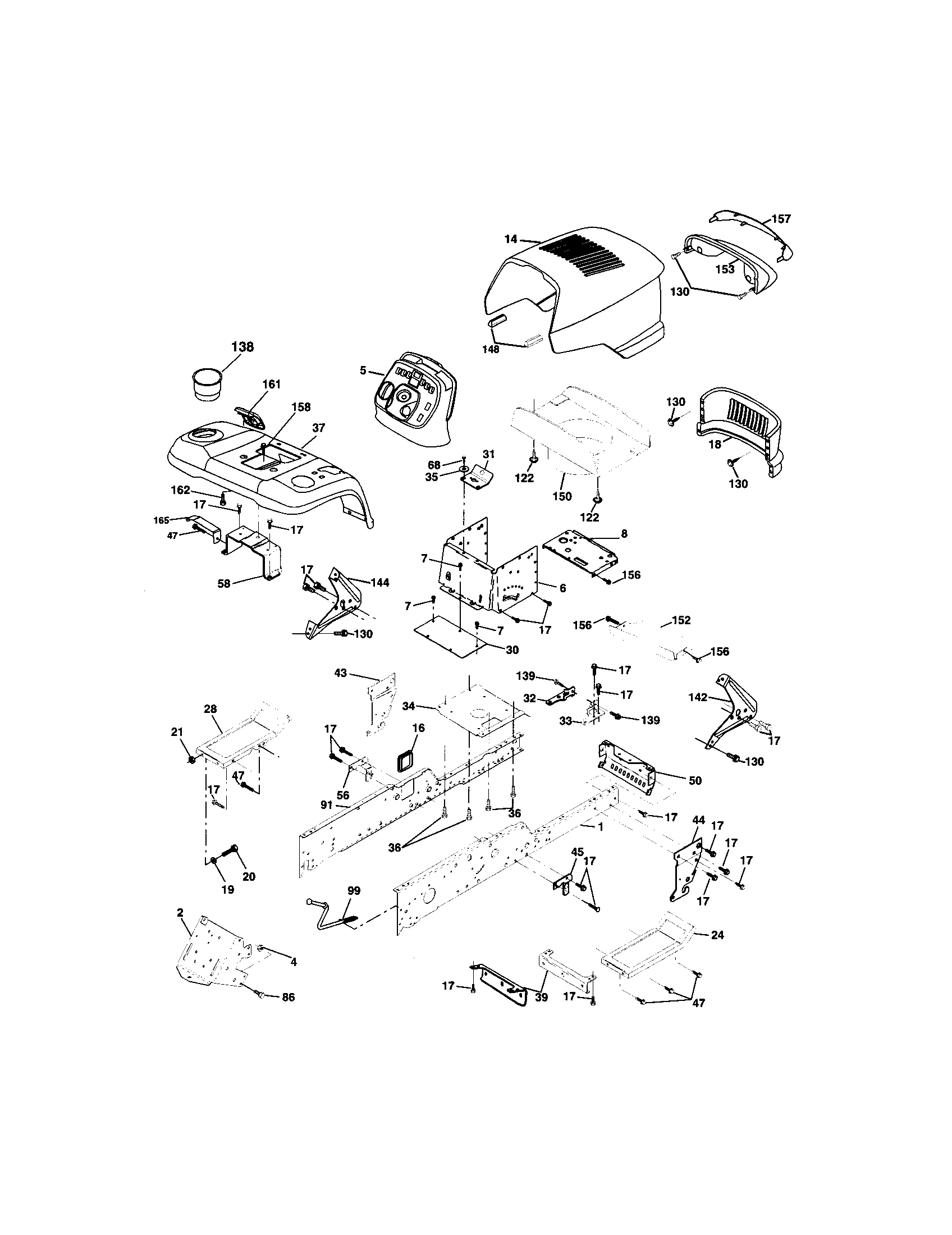 Craftsman 917276081 chassis and enclosures diagram