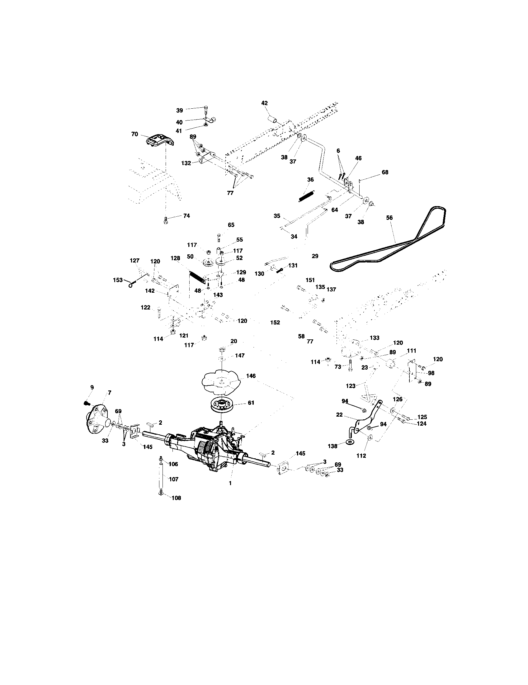 Craftsman 917276081 ground drive diagram