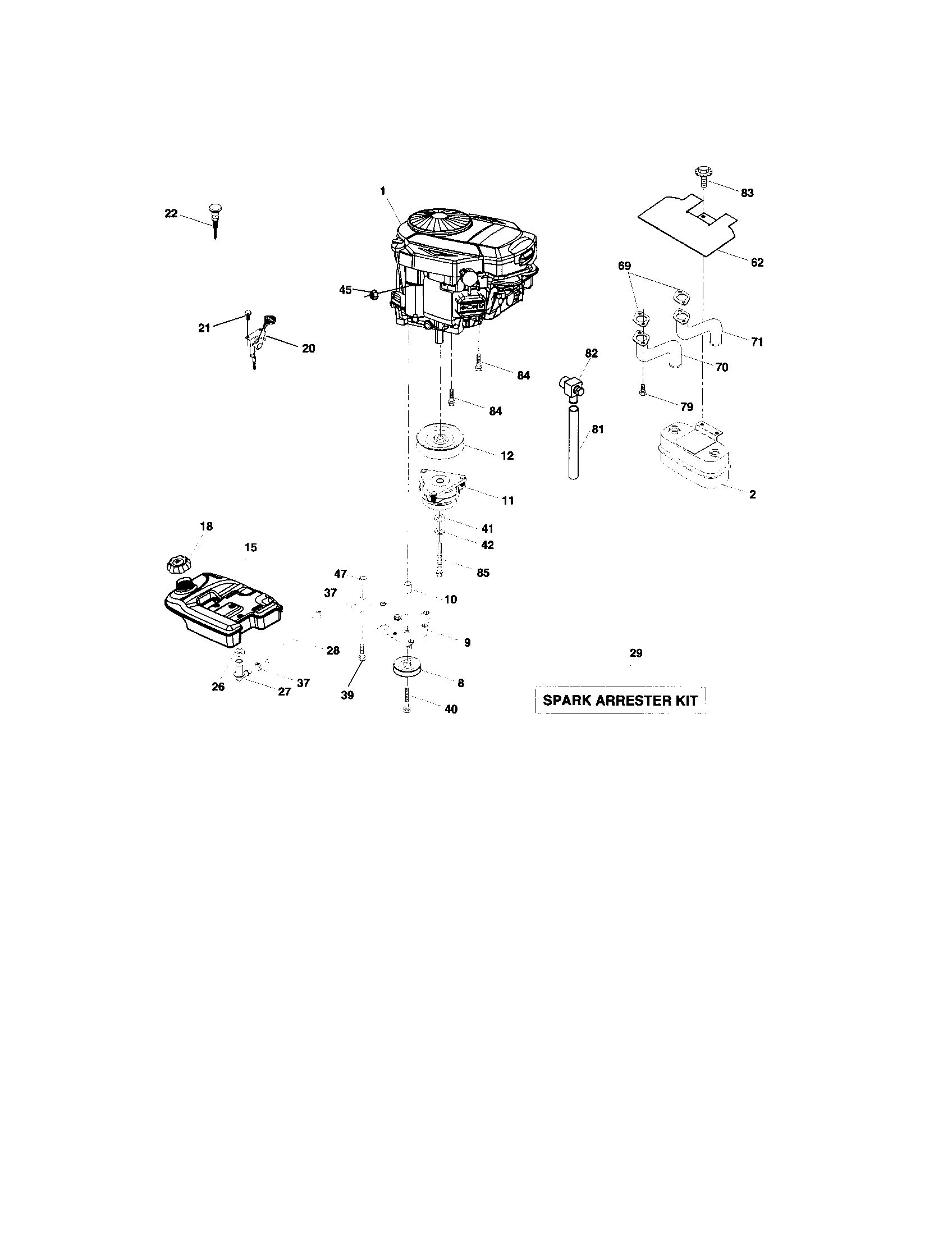 Craftsman 917276081 engine diagram