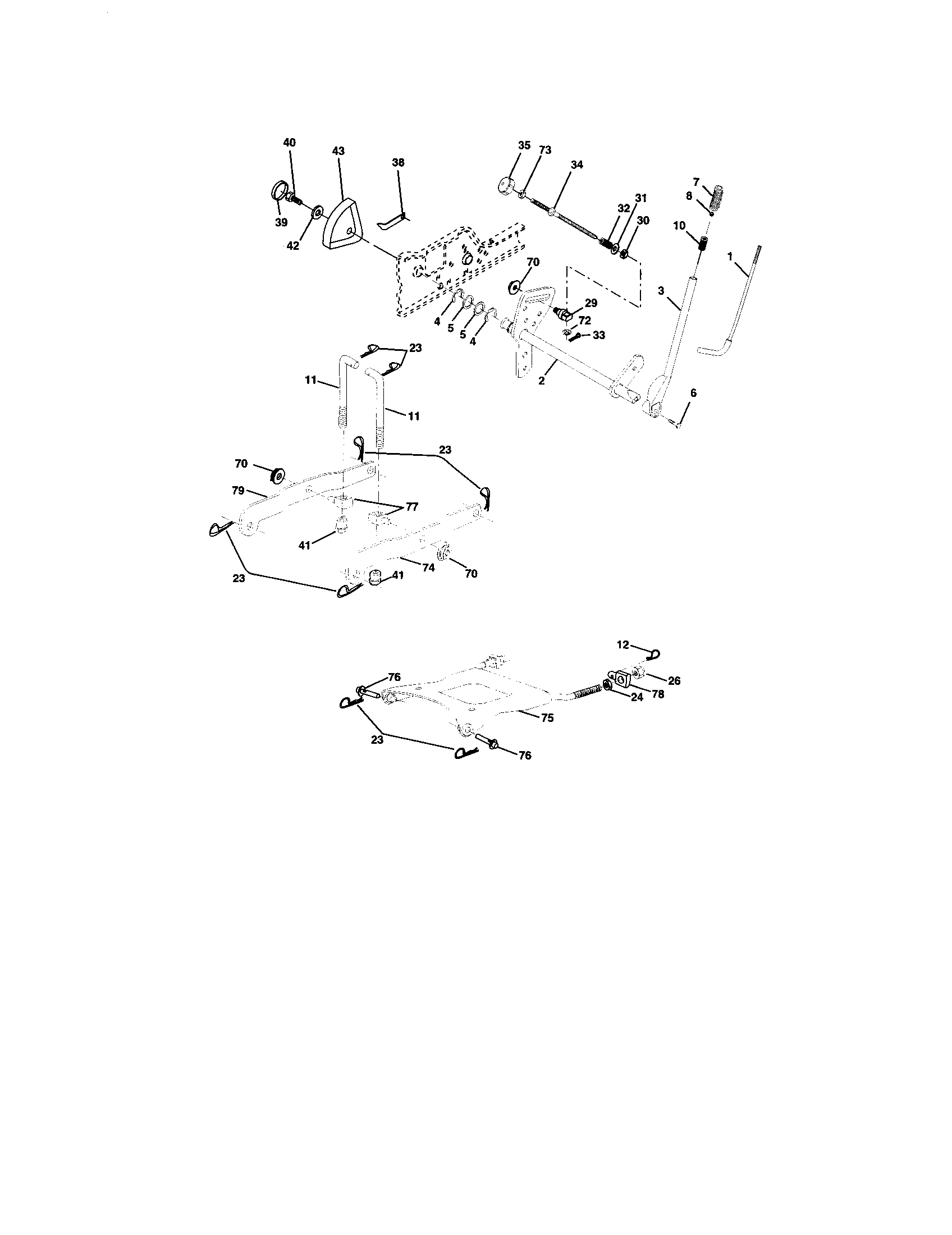 Craftsman 917276081 lift assembly diagram
