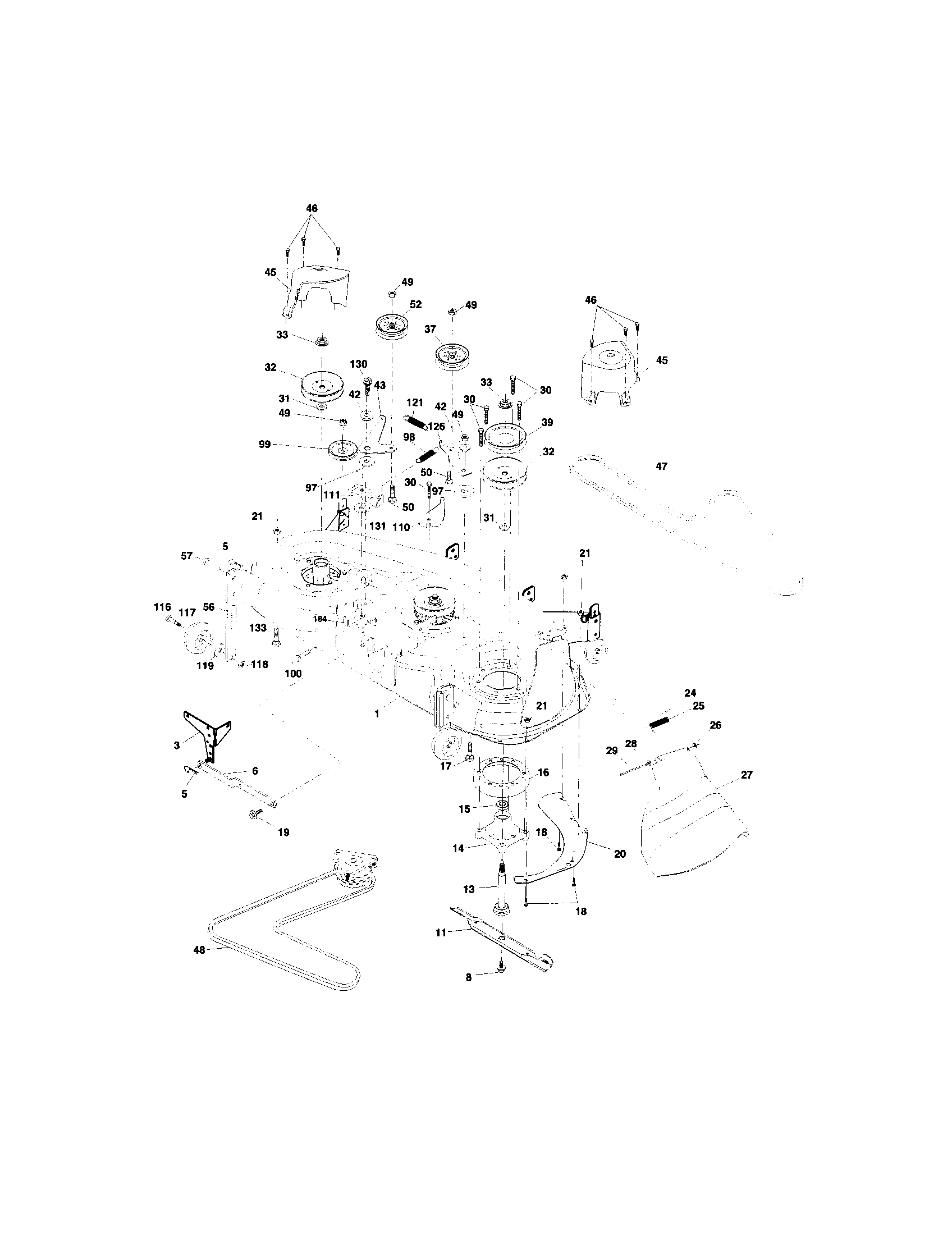 Craftsman 917276081 mower deck diagram