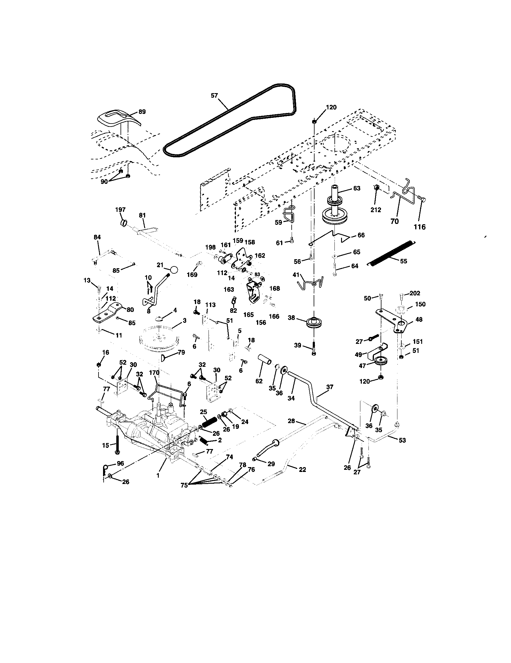Craftsman 917273392 ground drive diagram