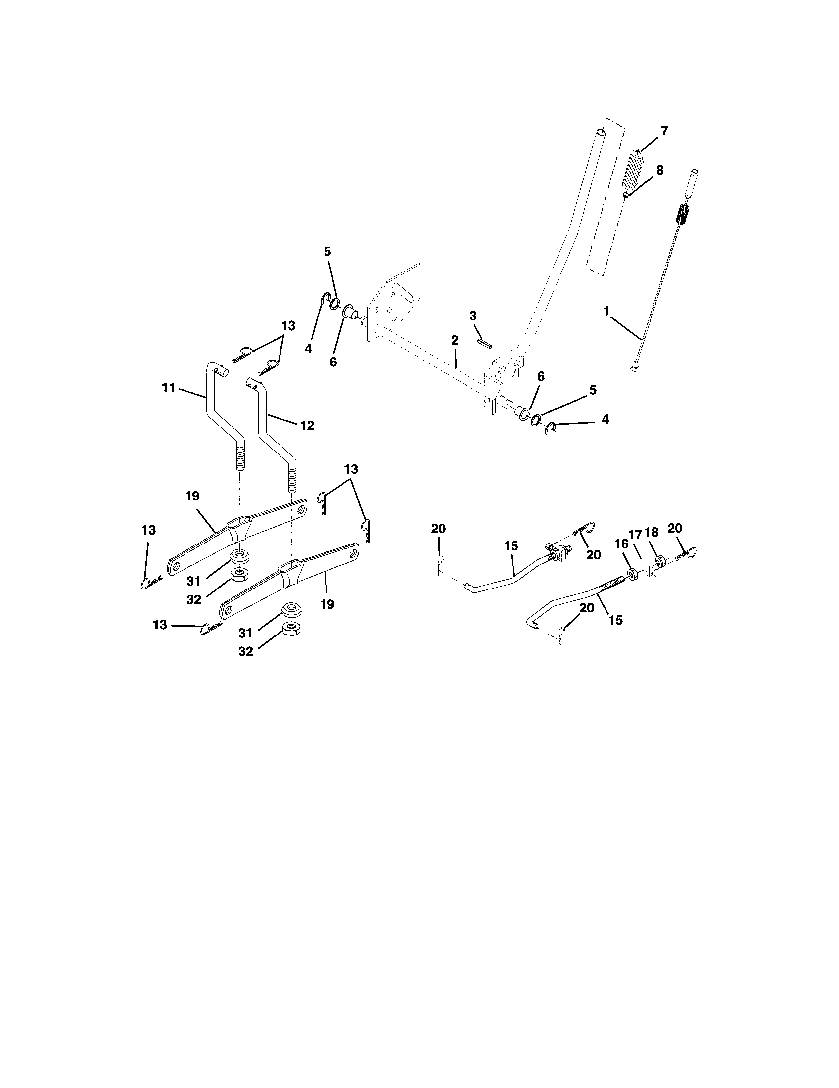 Craftsman 917273392 lift assembly diagram