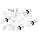Husqvarna 55R21HVD wheels/tires/belt/drive cover diagram