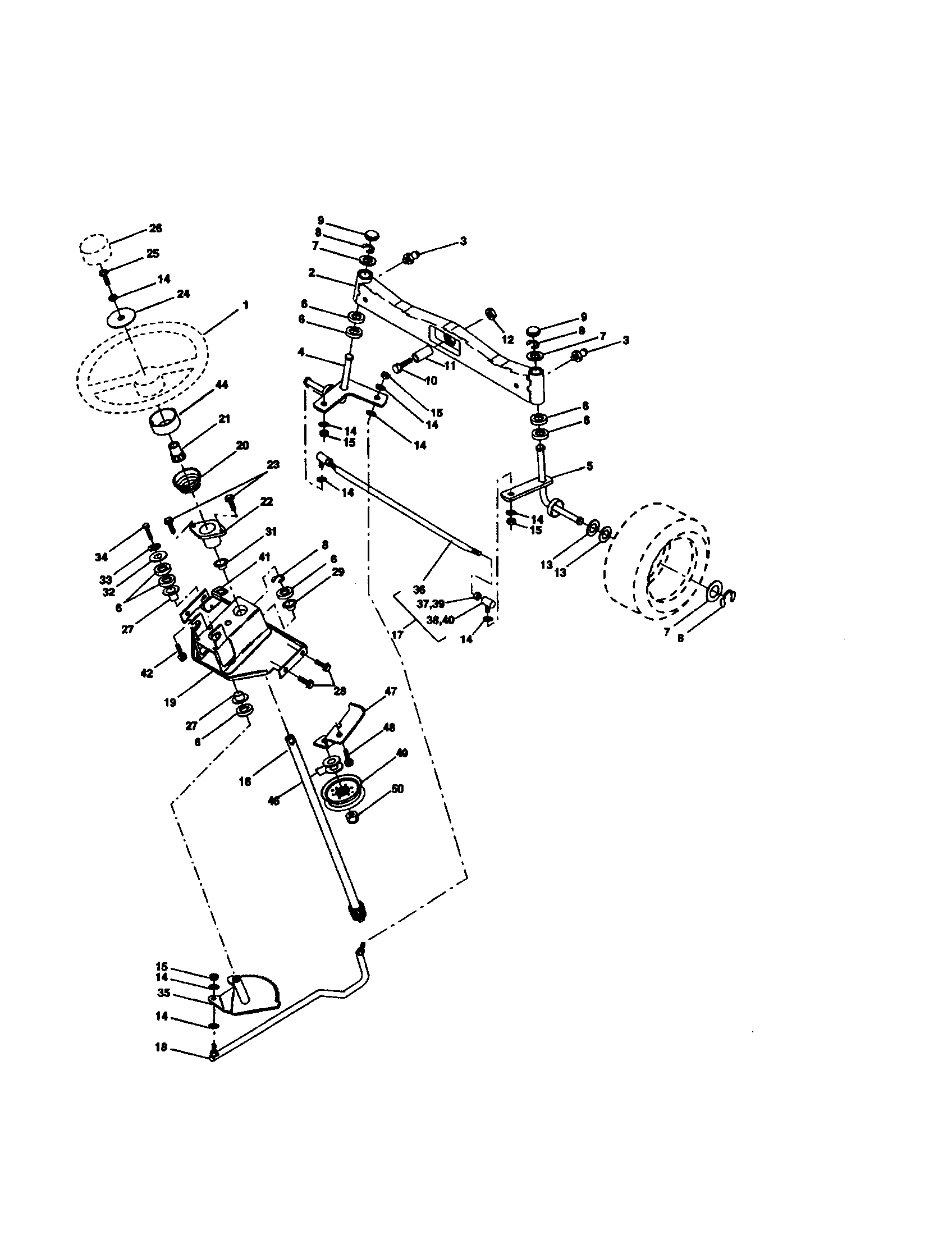 Craftsman 917275043 steering diagram