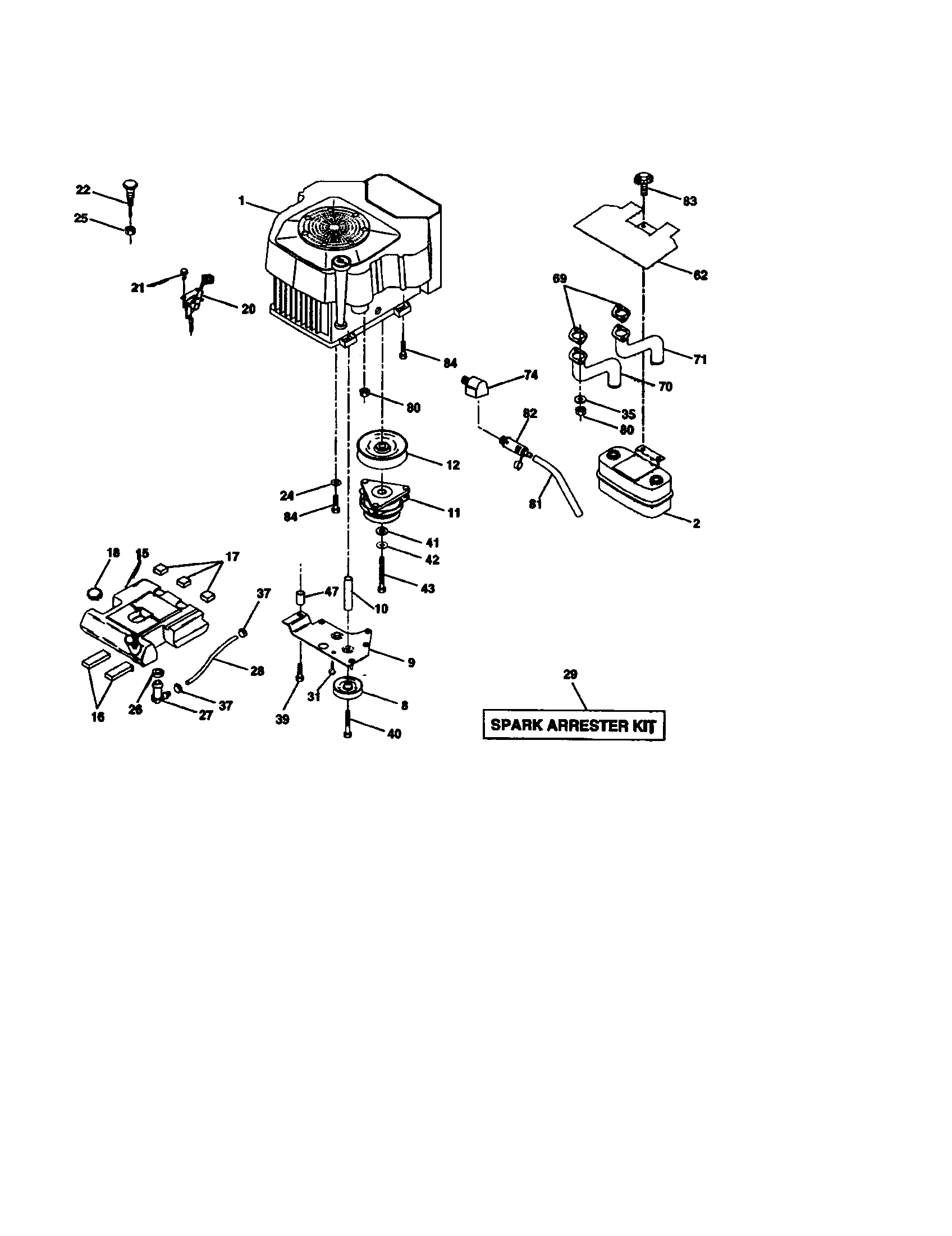 Craftsman 917275043 engine diagram
