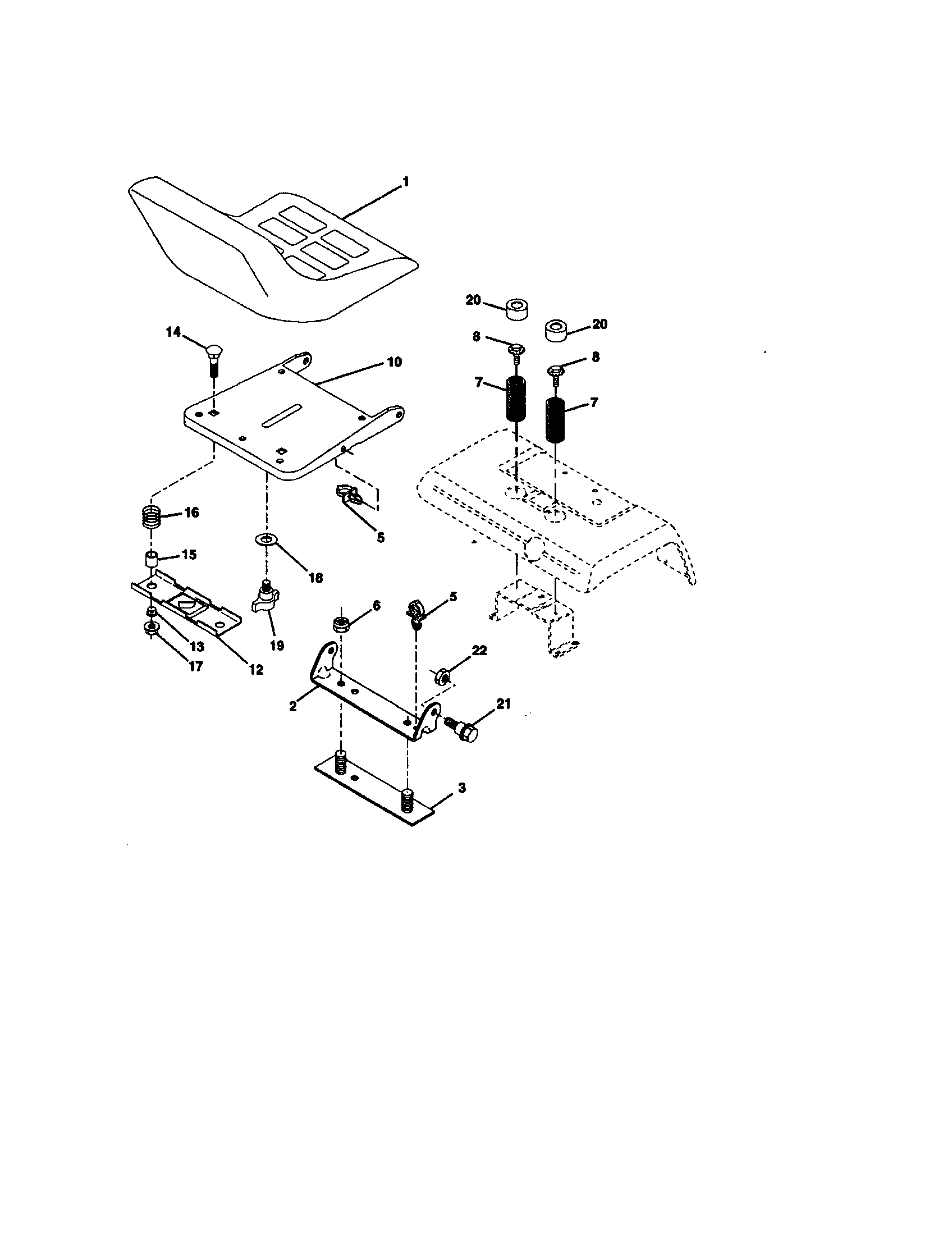 Craftsman 917275043 seat assembly diagram