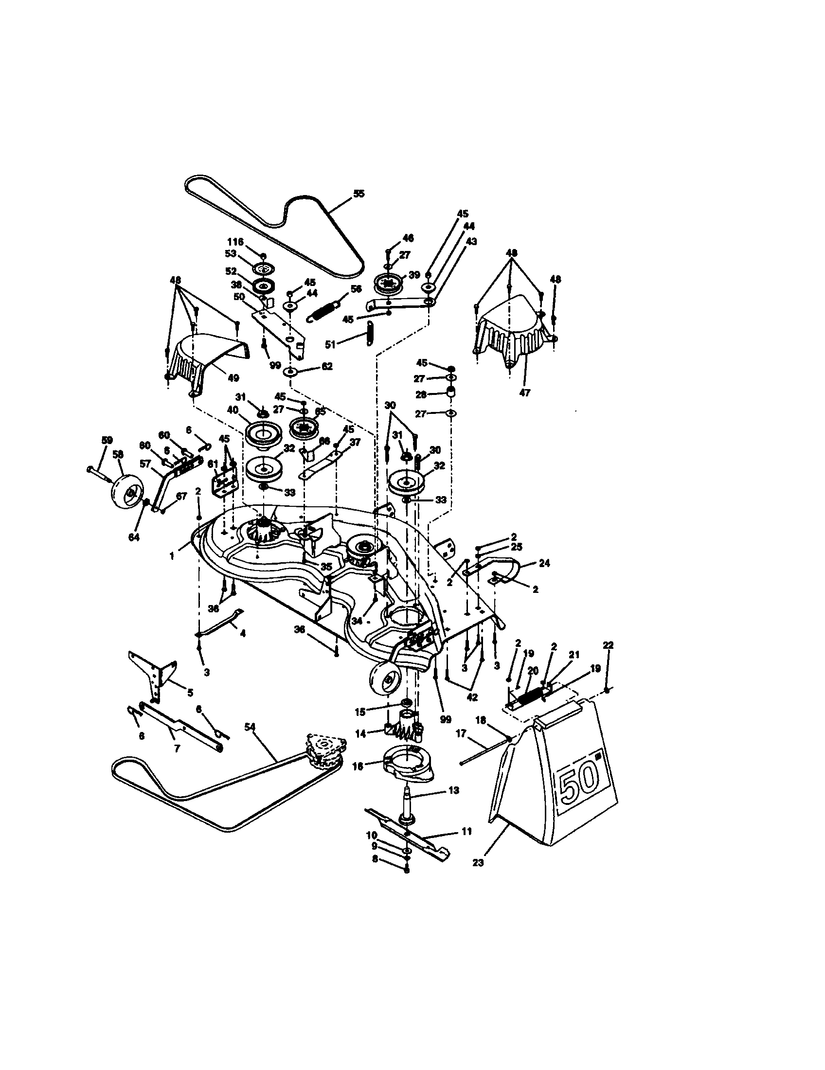 Craftsman 917275043 mower deck diagram
