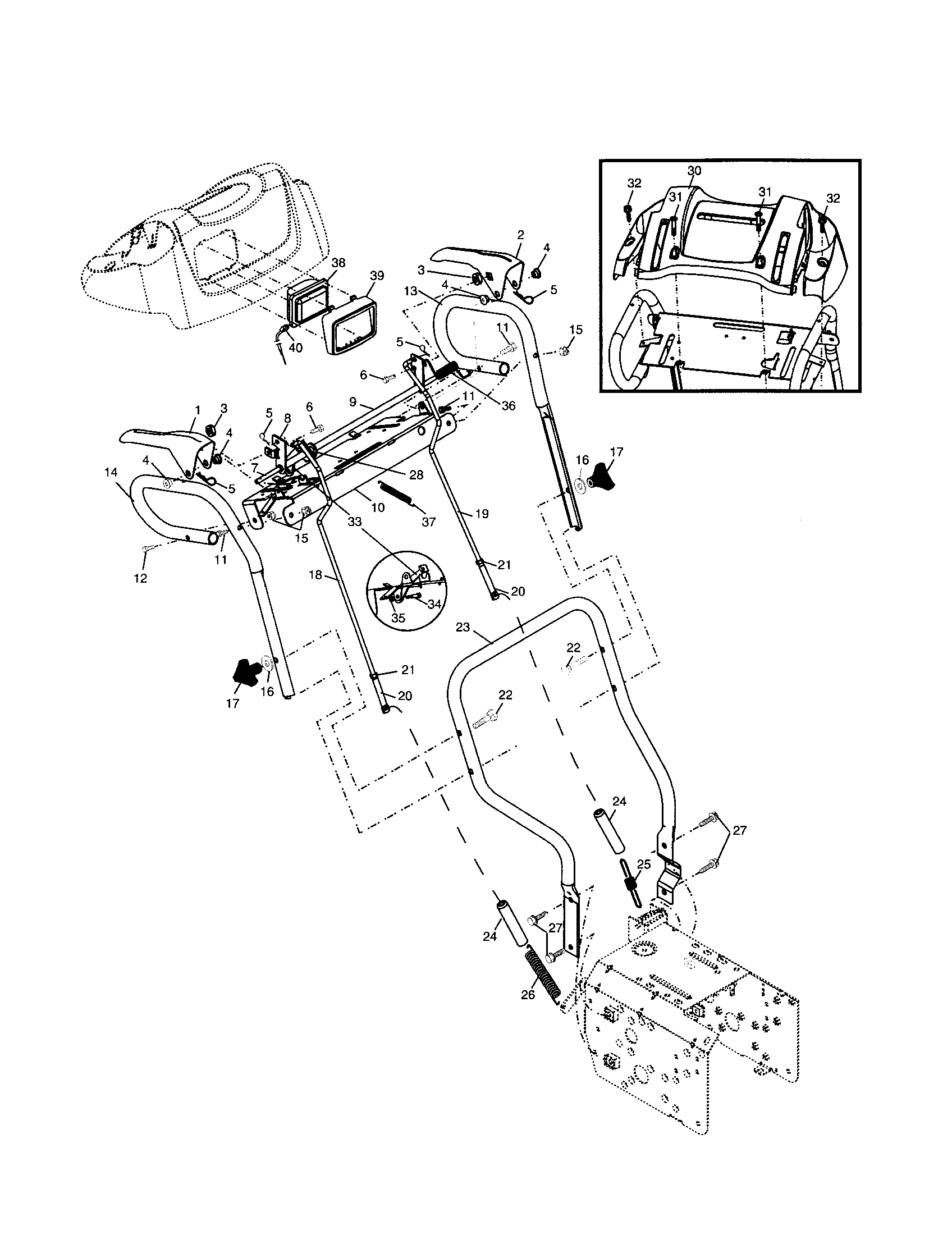 Husqvarna HL8527STEA handles diagram