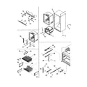 Kenmore 59672919200 interior cabinet/freezer shelving diagram