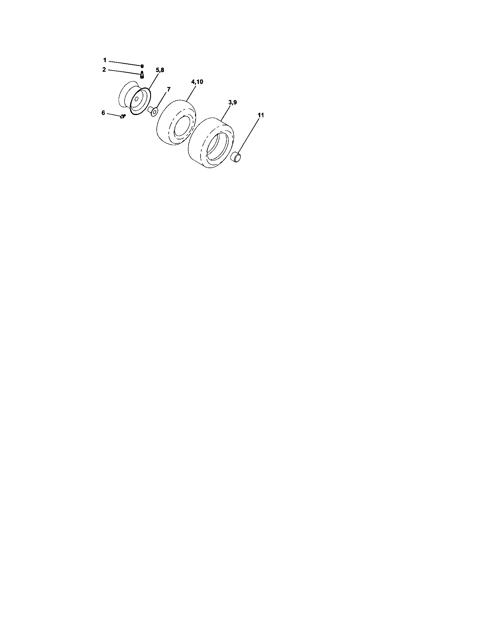 Craftsman 917273180 wheels and tires diagram