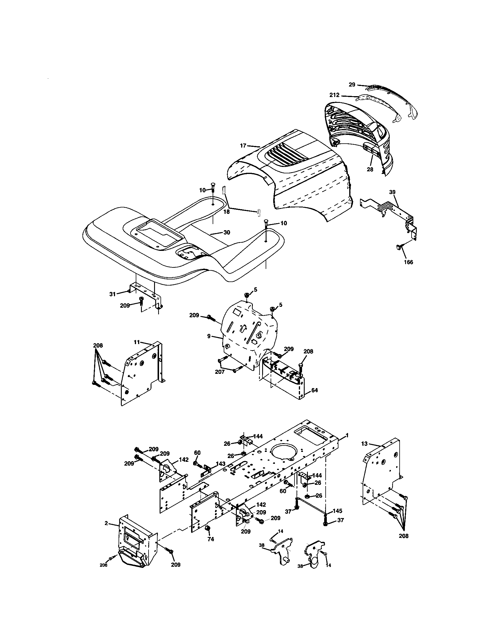 Craftsman 917273351 chassis and enclosures diagram