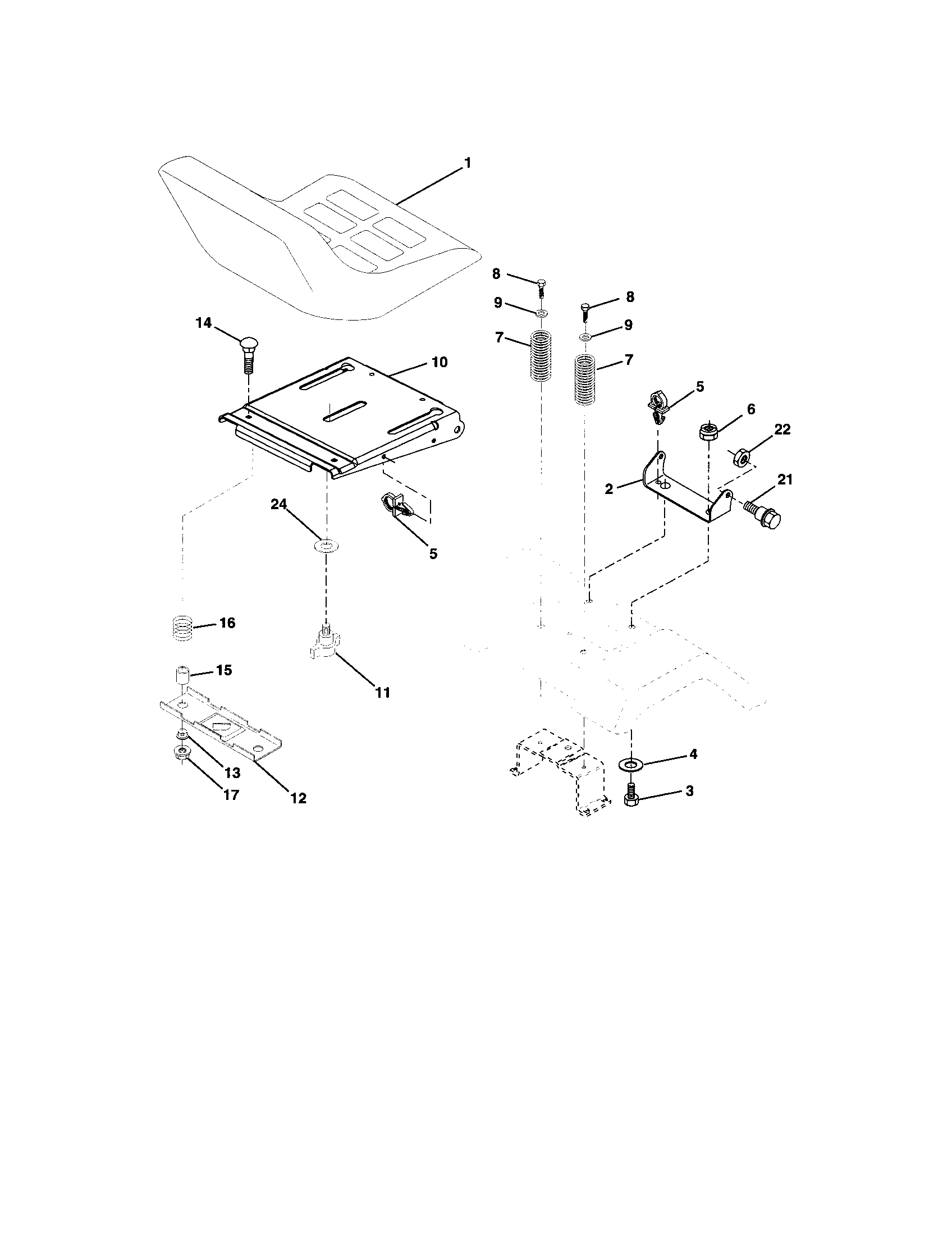 Craftsman 917273351 seat assembly diagram